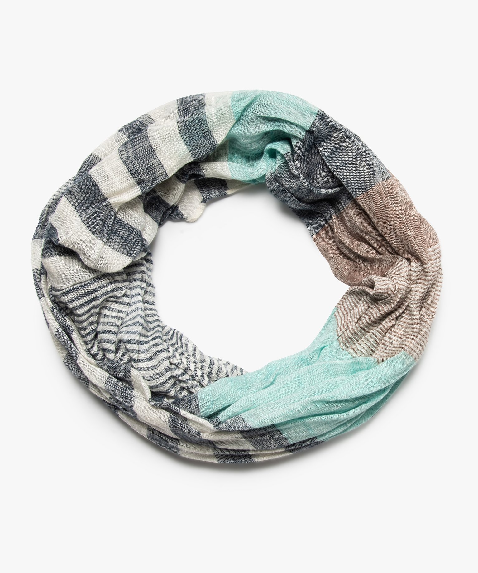 Foulard Garcon Snood Facon Cheche Raye Gemo