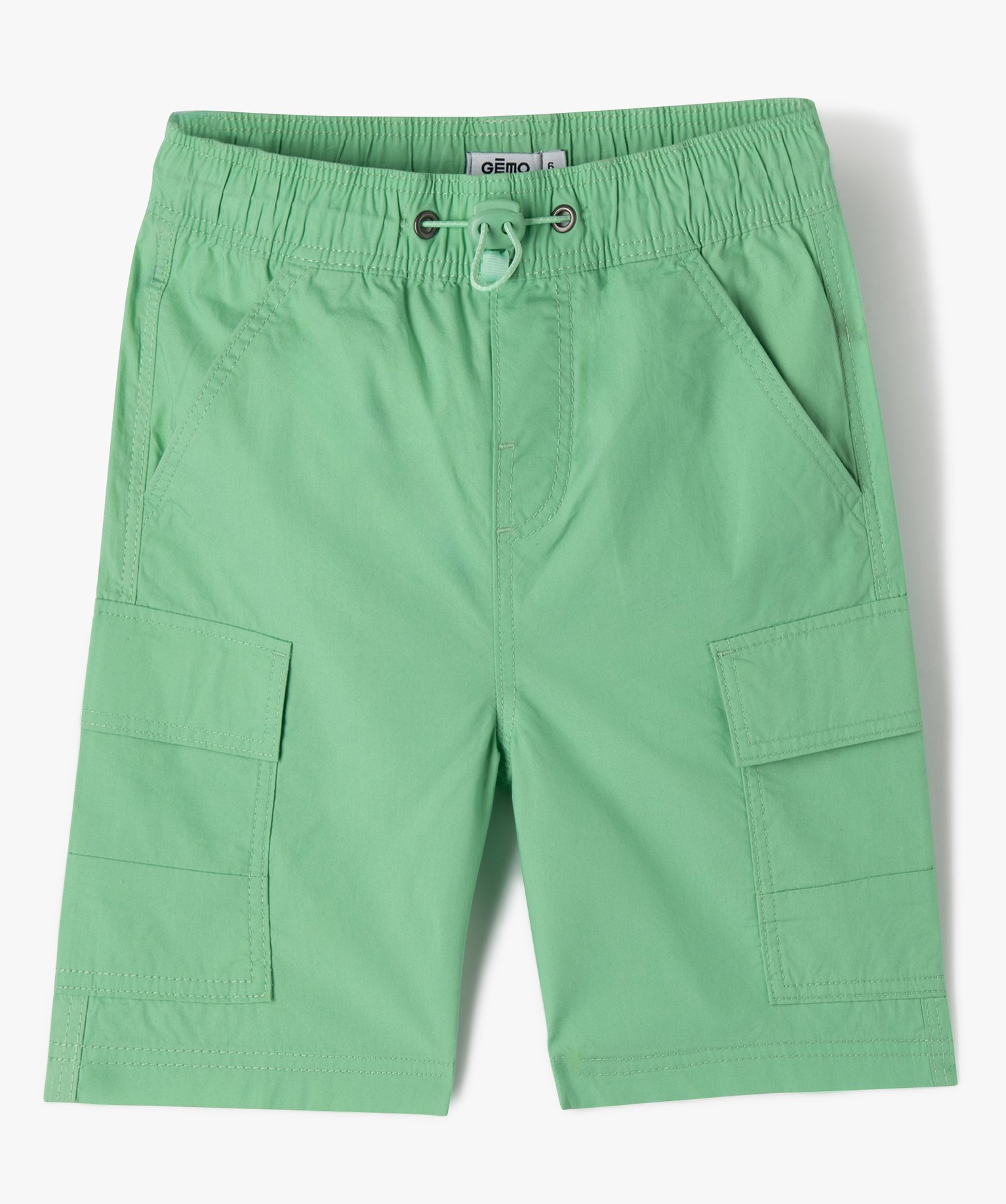 Bermuda coupe loose style cargo garçon - 8 - vert - GEMO