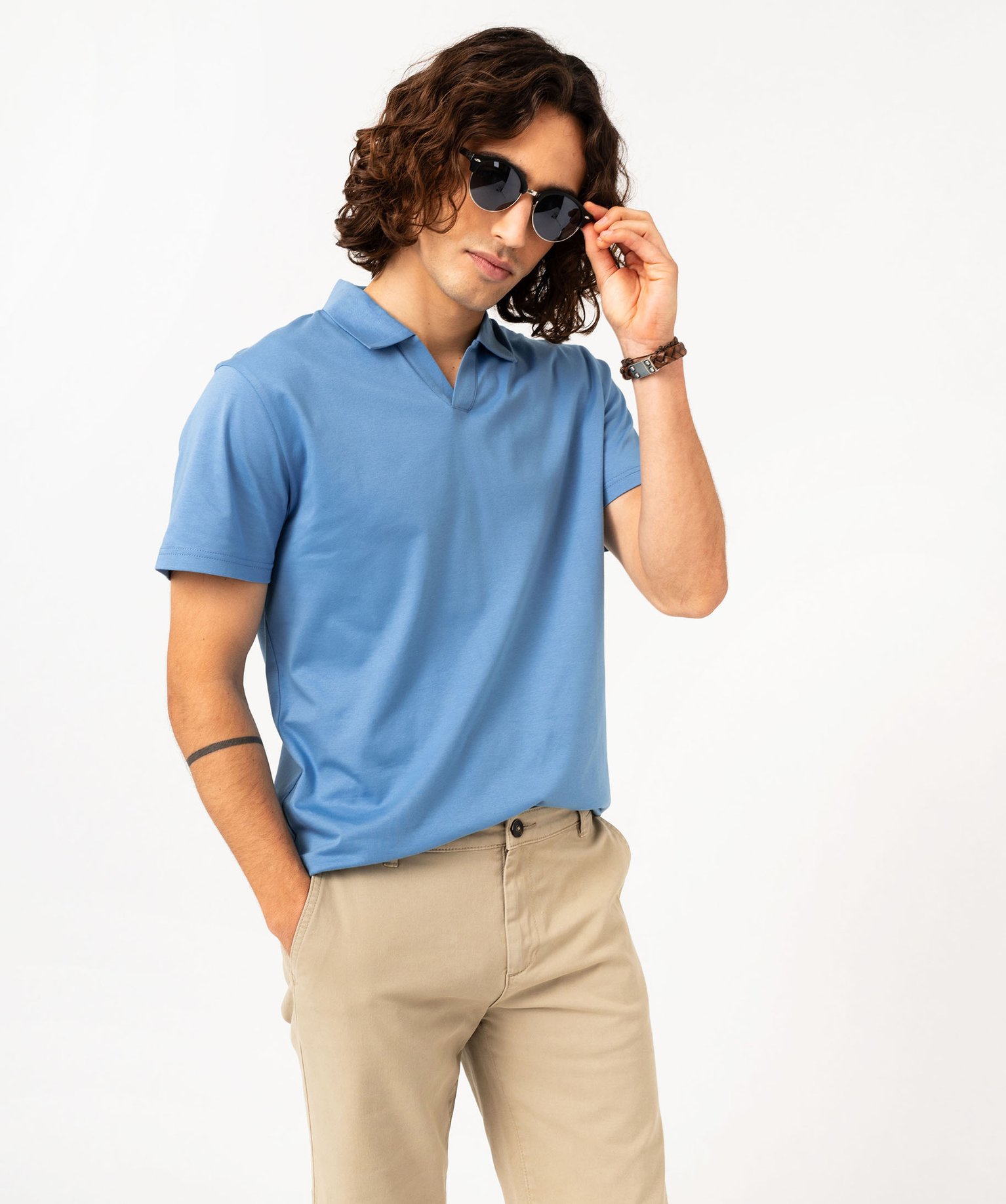Polo à manches courtes homme - S - bleu - GEMO