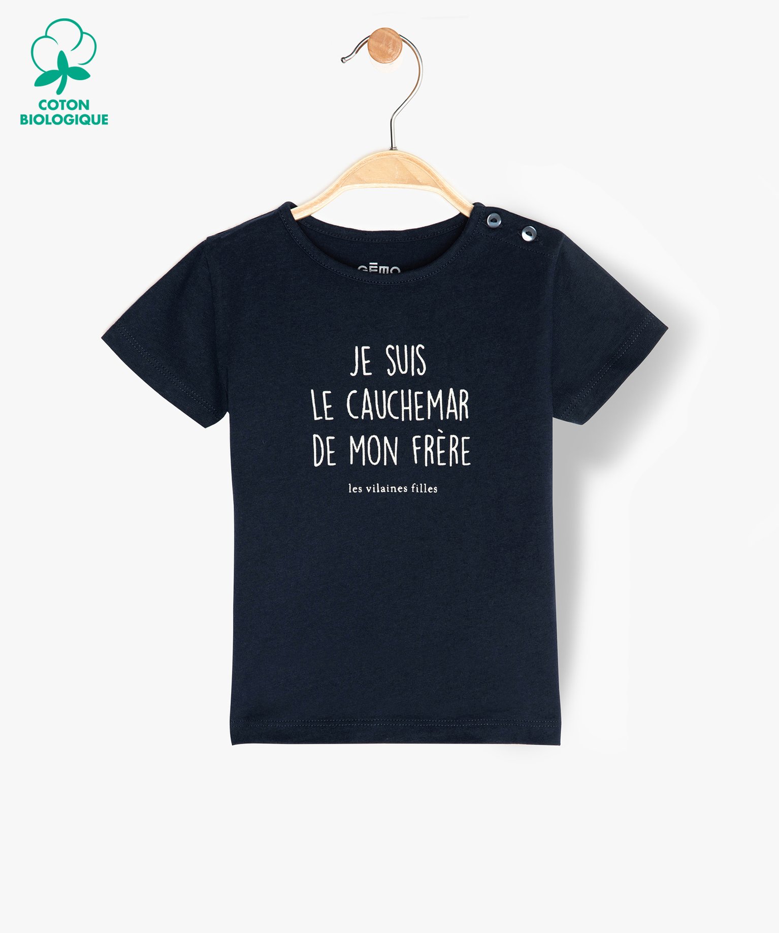 Tee-shirt bébé fille à message humoristique - GEMO x Les Vilaines filles