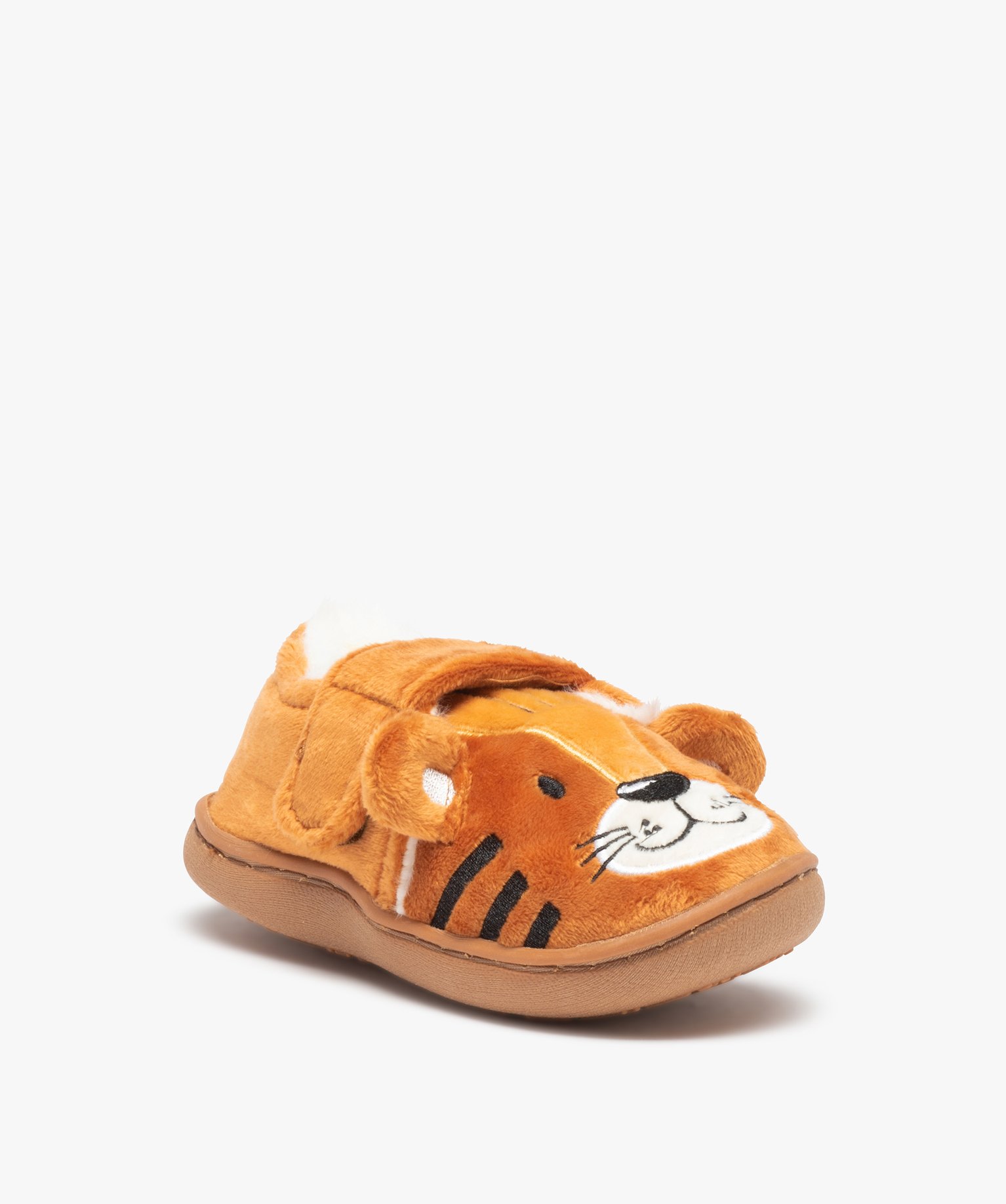 Chaussons garçon en forme de tigre fermeture scratch - 29/30 - orange standard - GEMO