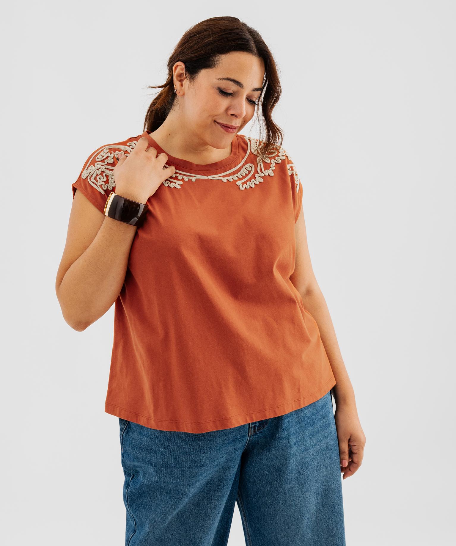 Pull col tunisien femme grande taille - 54-56/3XL - rose standard - GEMO