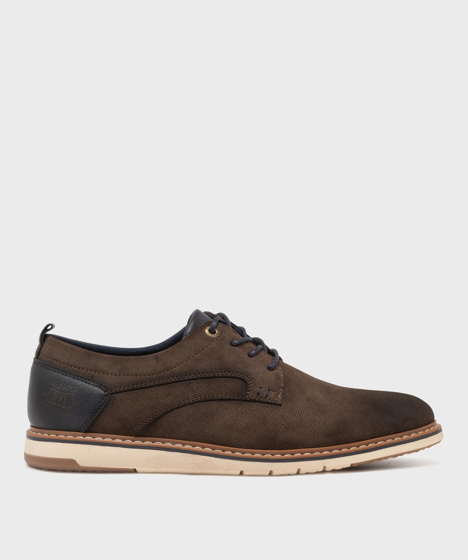 Derby avec semelle sport homme - Rica Lewis - 43 - marron fonce - RICA LEWIS