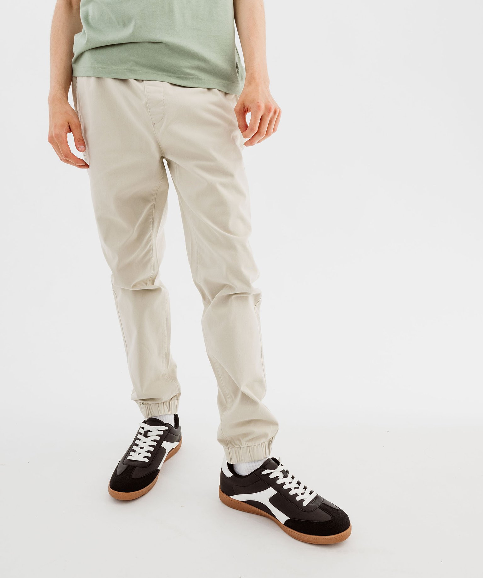 Pantalon jogger en toile de coton homme - L - ecru - GEMO