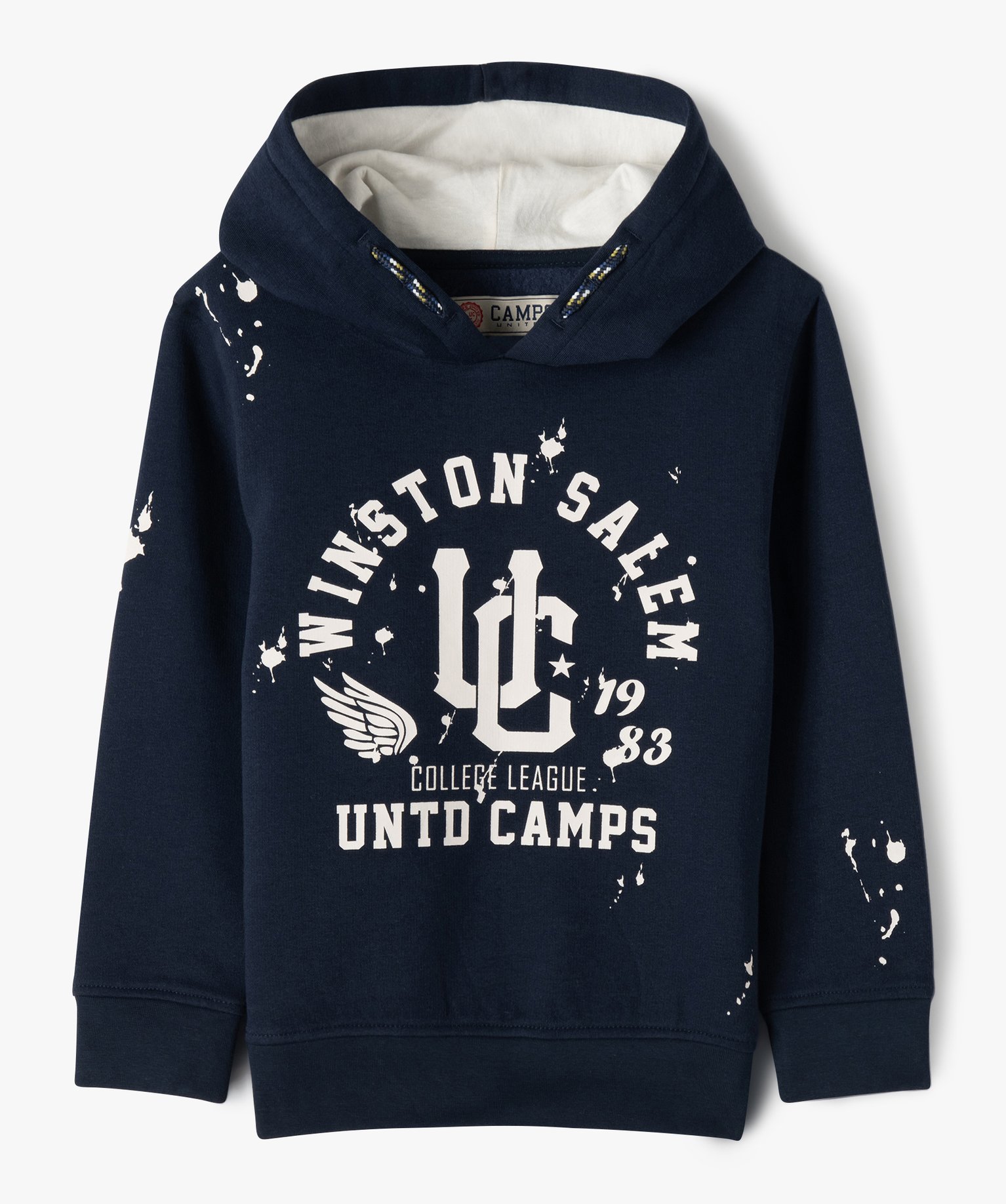 Sweat à capuche imprimé garçon - Camps United - 12 - marine - CAMPS