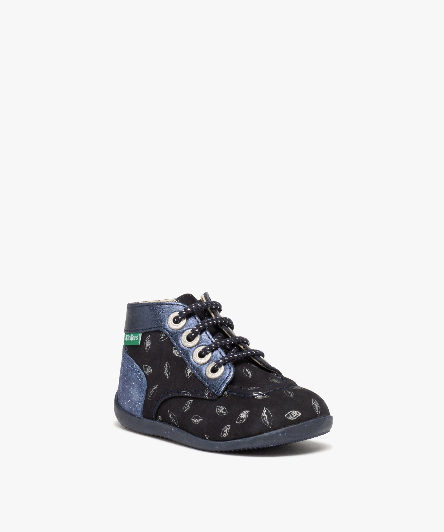 Bottillons premiers pas bébé fille en cuir Kickers - 25 - marine - KICKERS