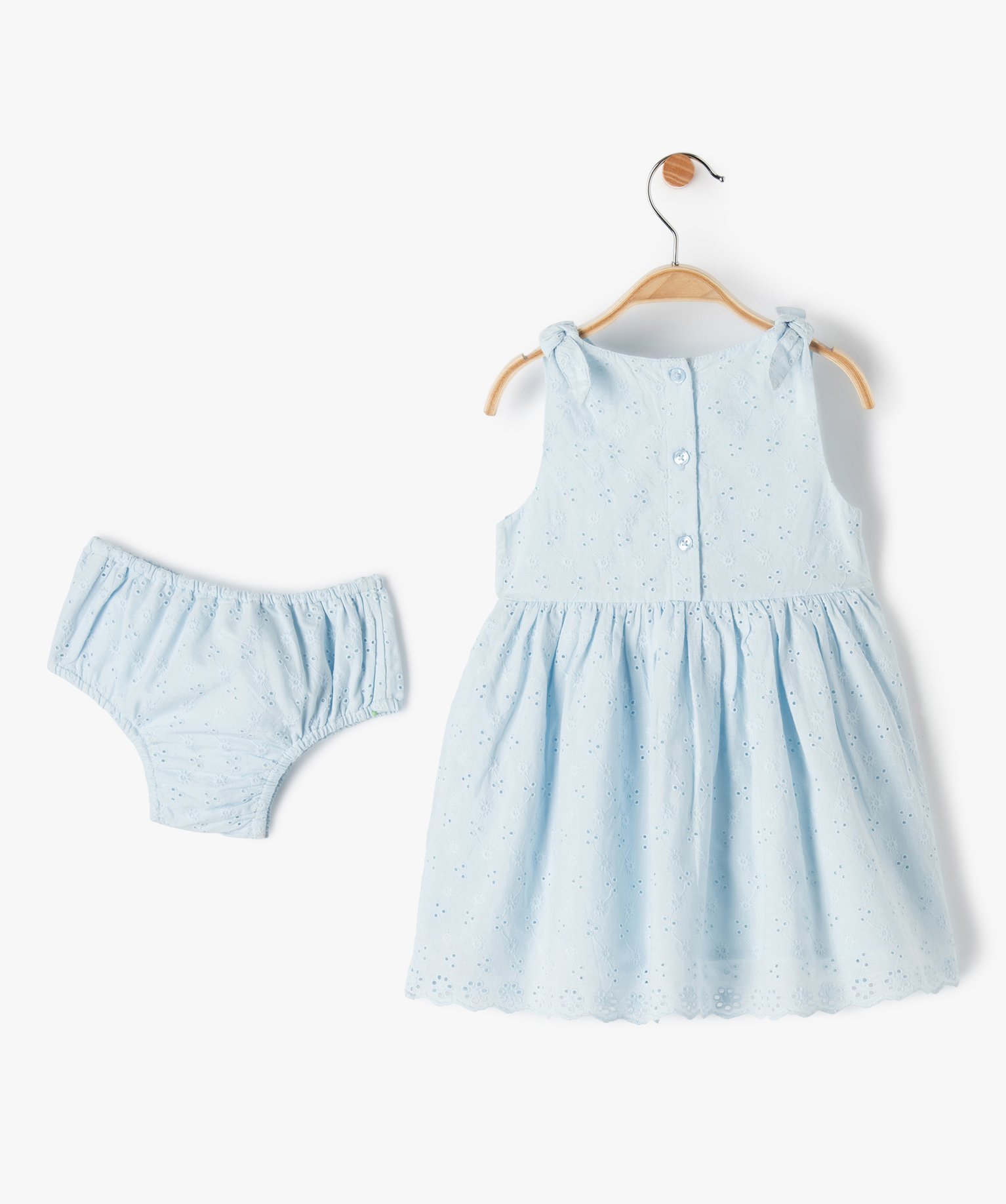 Ensemble Bebe Fille 2 Pieces Robe Bloomer En Dentelle Gemo
