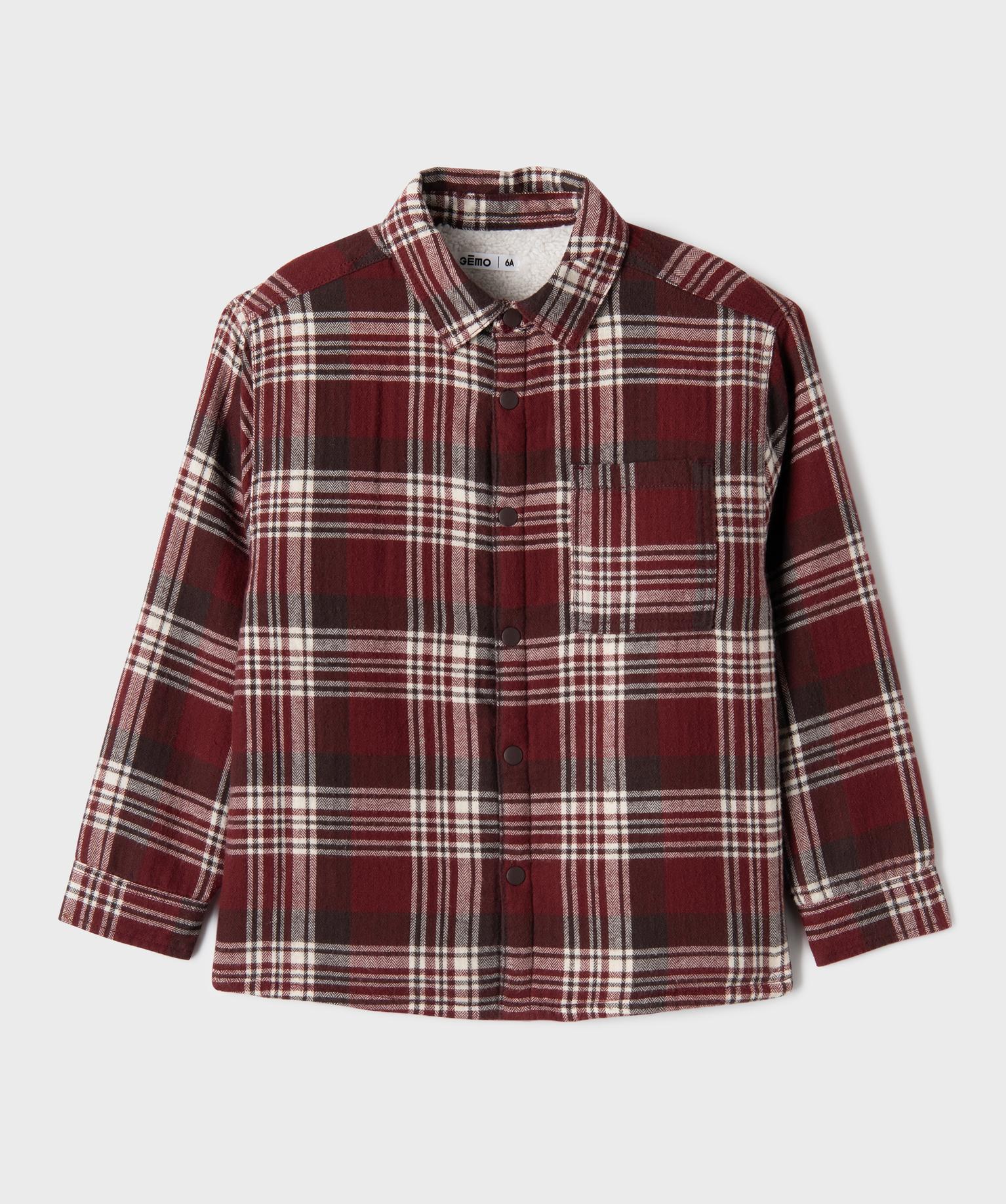 Chemise à carreaux col chemise garçon - 6A - imprime - GEMO