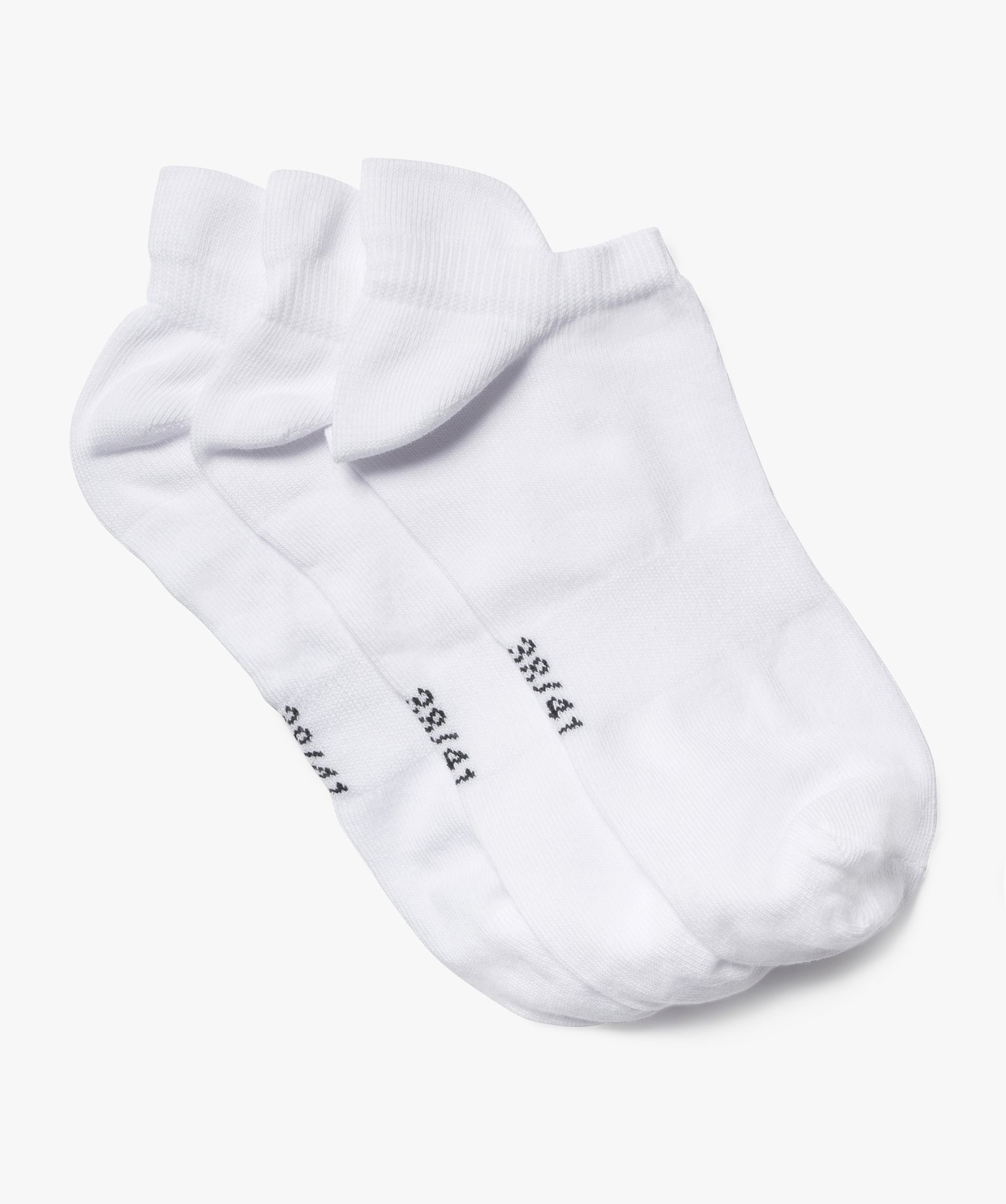 Chaussettes ultra coutes de sport femme (lot de 3) - 35/37 - blanc standard - GEMO