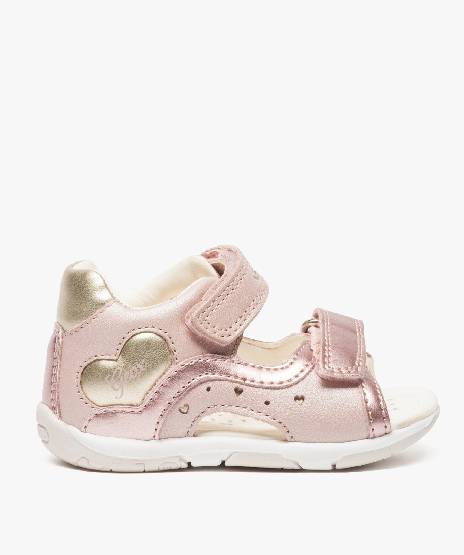 Sandales Bebe Fille Mordore Et Motifs Cœur Geox Gemo