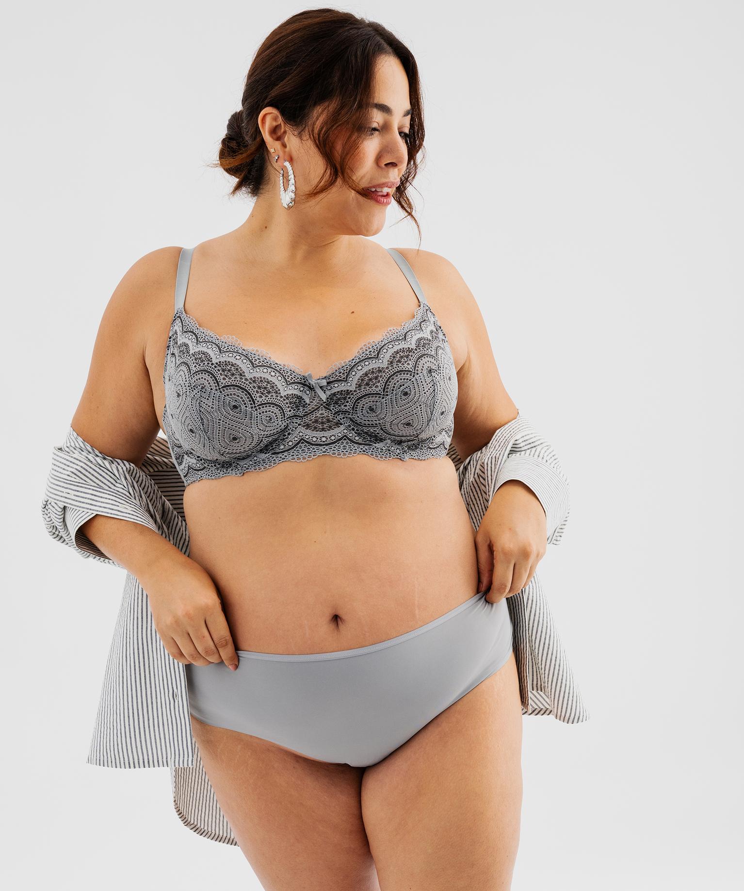 Shorty en microfibre et dentelle femme grande taille (lot de 2) - GEMO