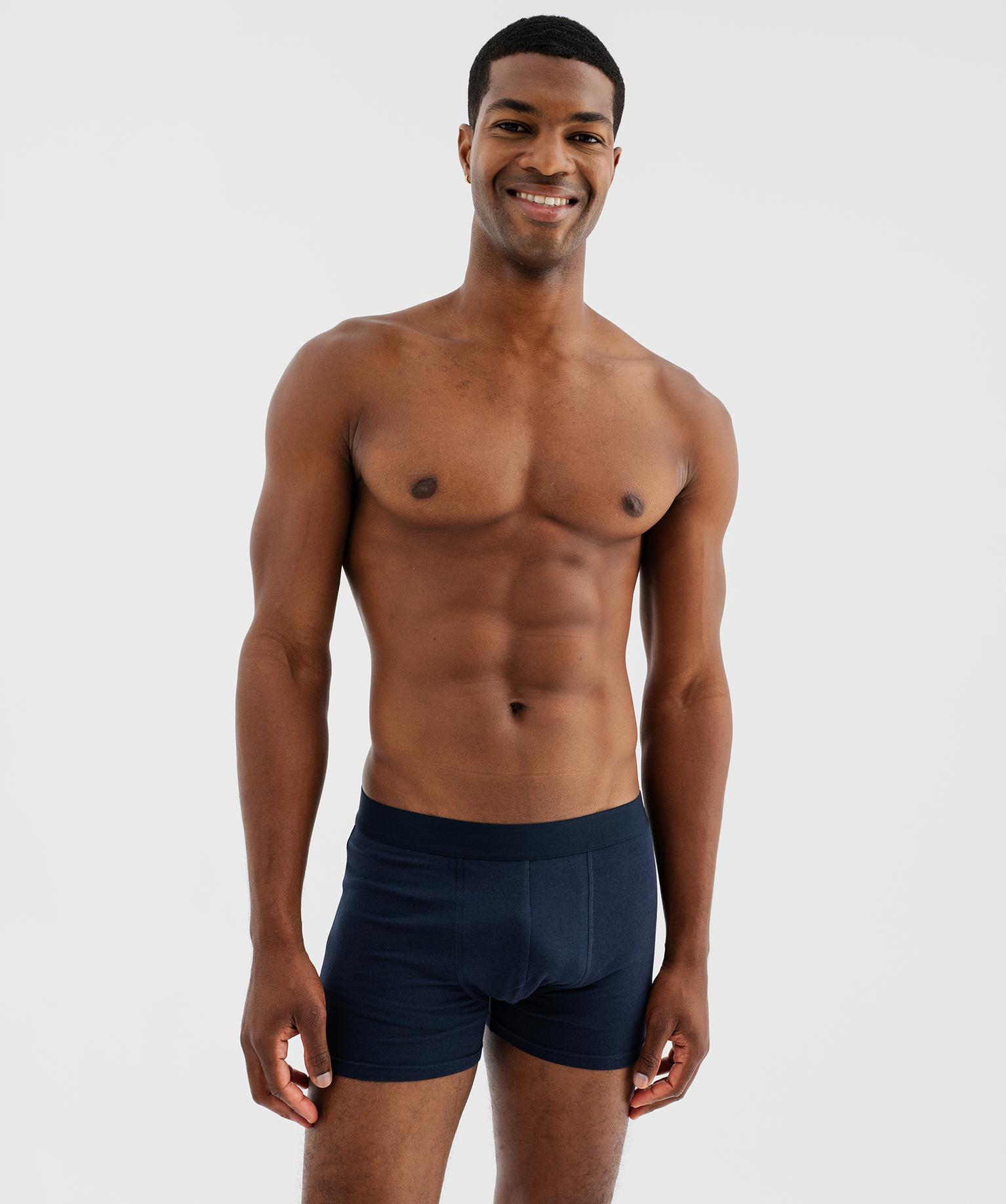 Boxers unis en coton extensible homme (lot de 2) - GEMO Boxers unis en coton extensible homme (lot de 2) - GEMO