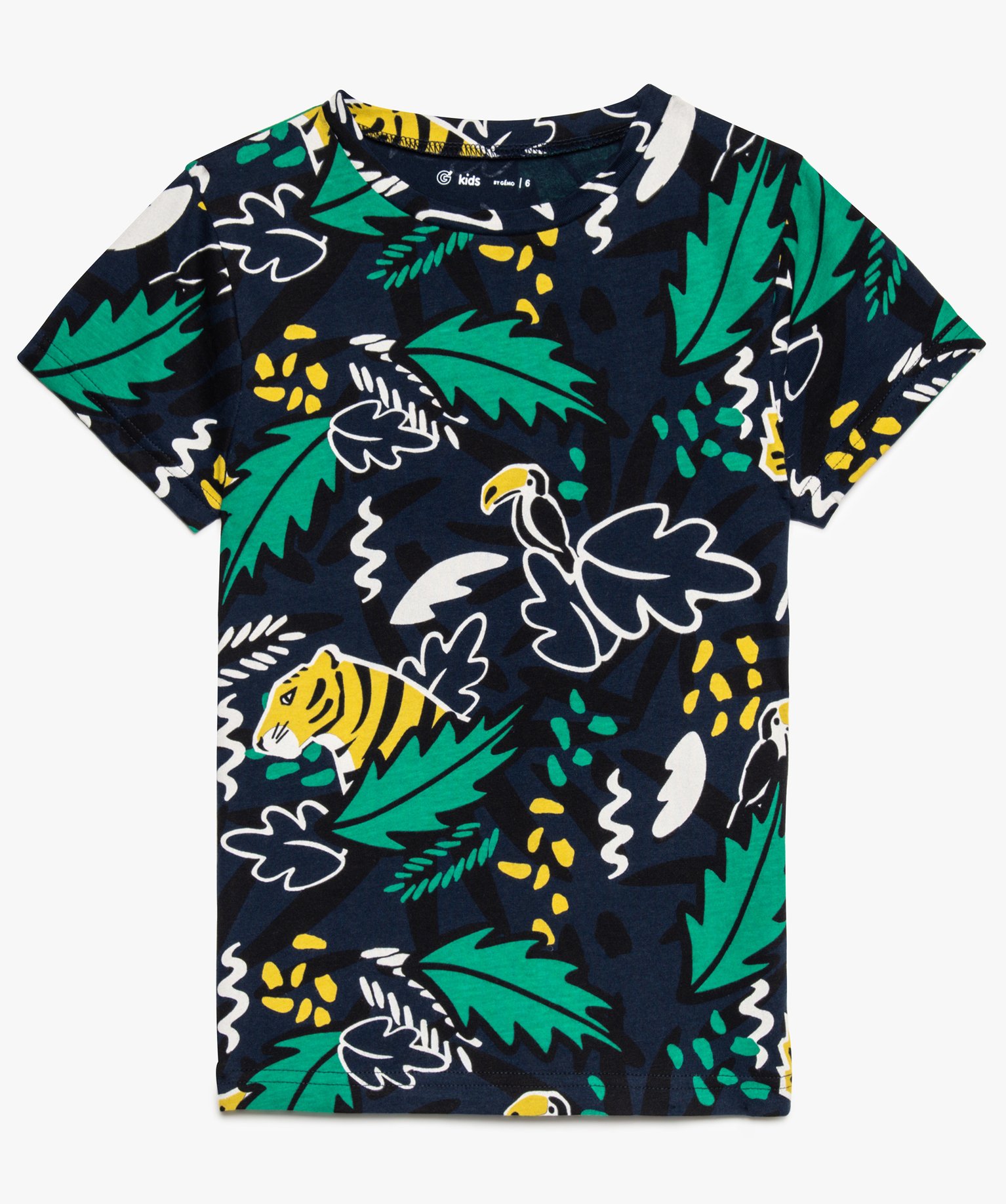 Tee-shirt garçon imprimé esprit jungle