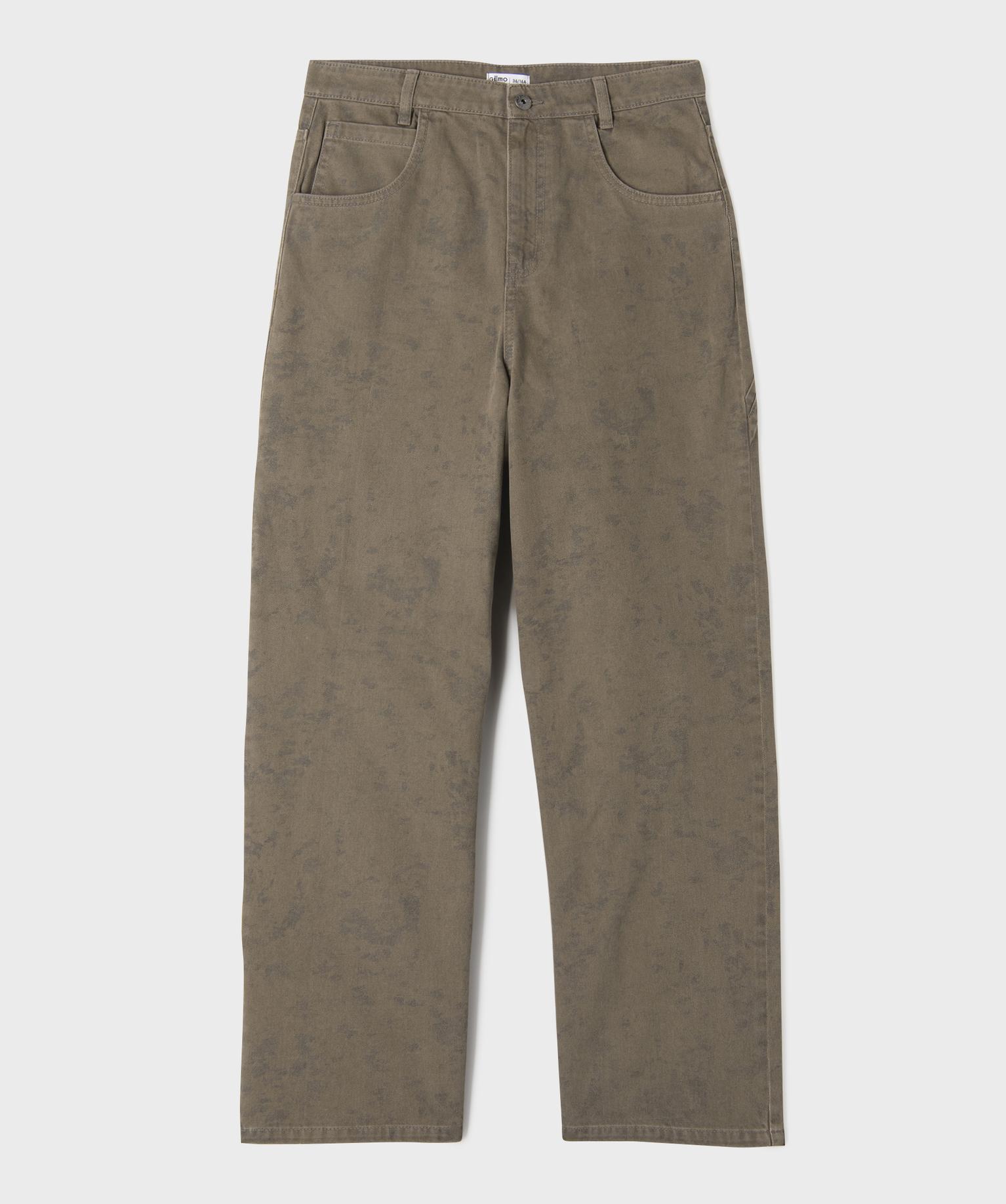 Pantalon carpenter en coton garçon - 18A/M - kaki fonce - GEMO
