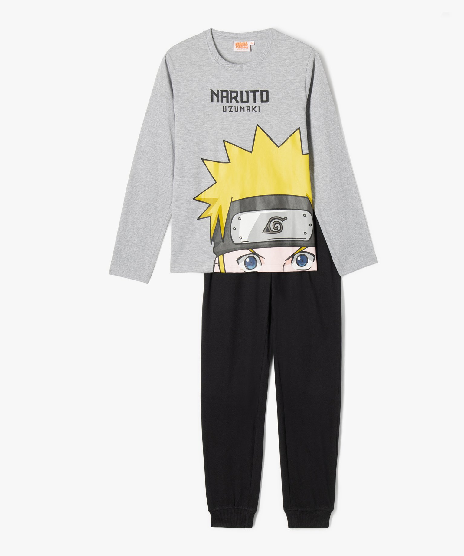 Pyjama léger avec motif manga garçon - Naruto - 10 - gris - NARUTO