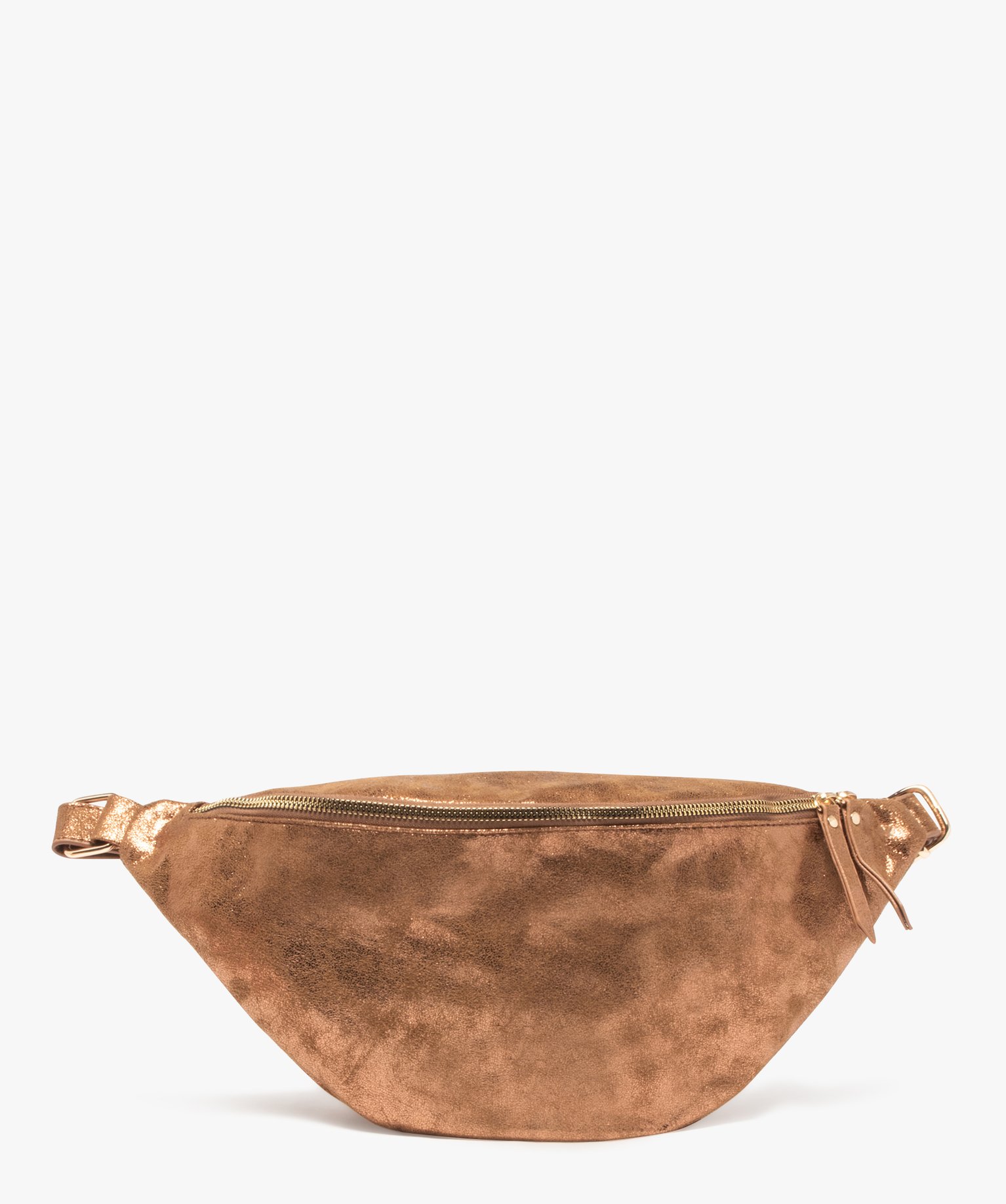 Sac banane grand format brillant femme - TU - marron - GEMO