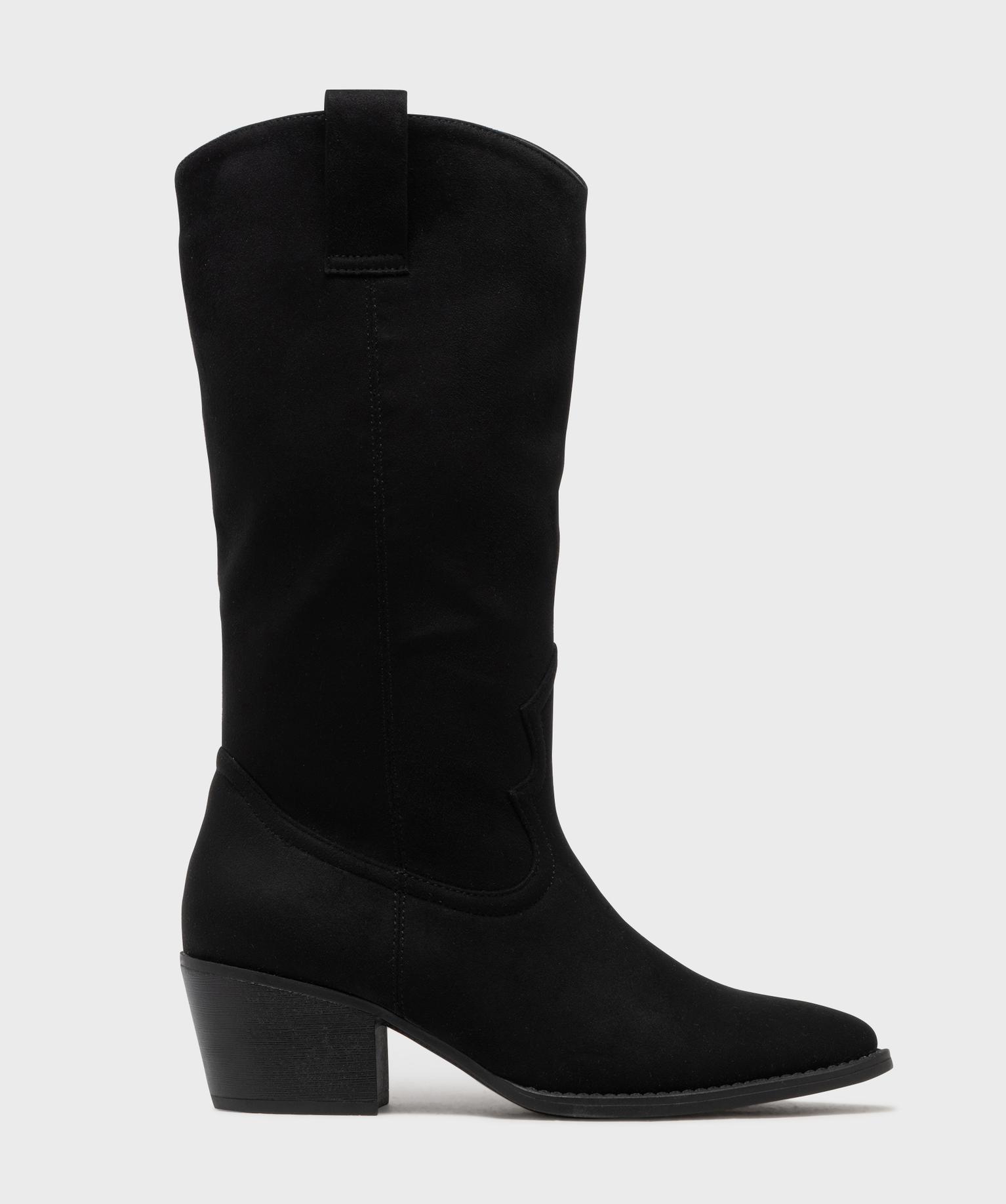 Bottes à talon en suédine look western femme - Follow Me - FOLLOW ME Bottes à talon en suédine look western femme - Follow Me - FOLLOW ME