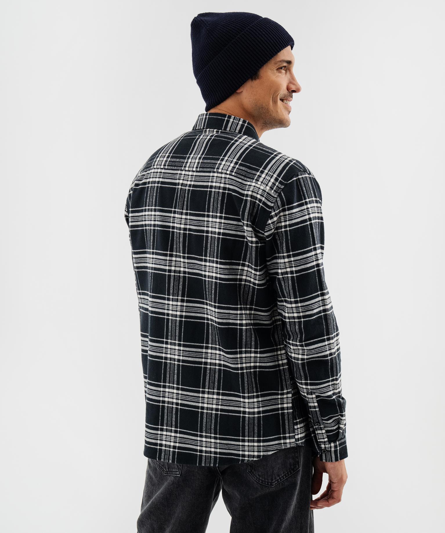 Chemise en coton à carreaux homme - 42-44/L - noir chine - GEMO