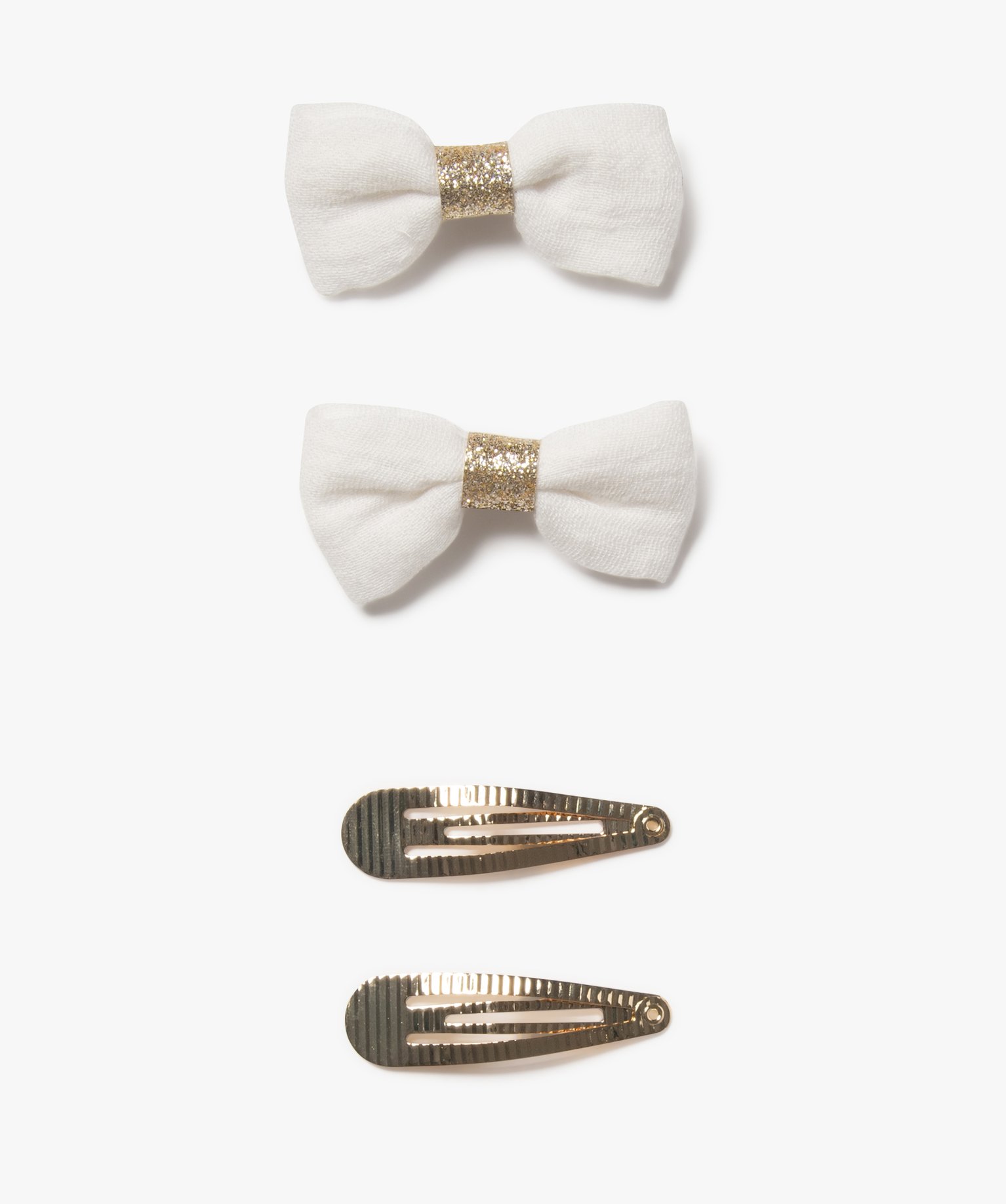 Barrettes pour les cheveux fille (lot de 4) - TU - blanc standard - GEMO