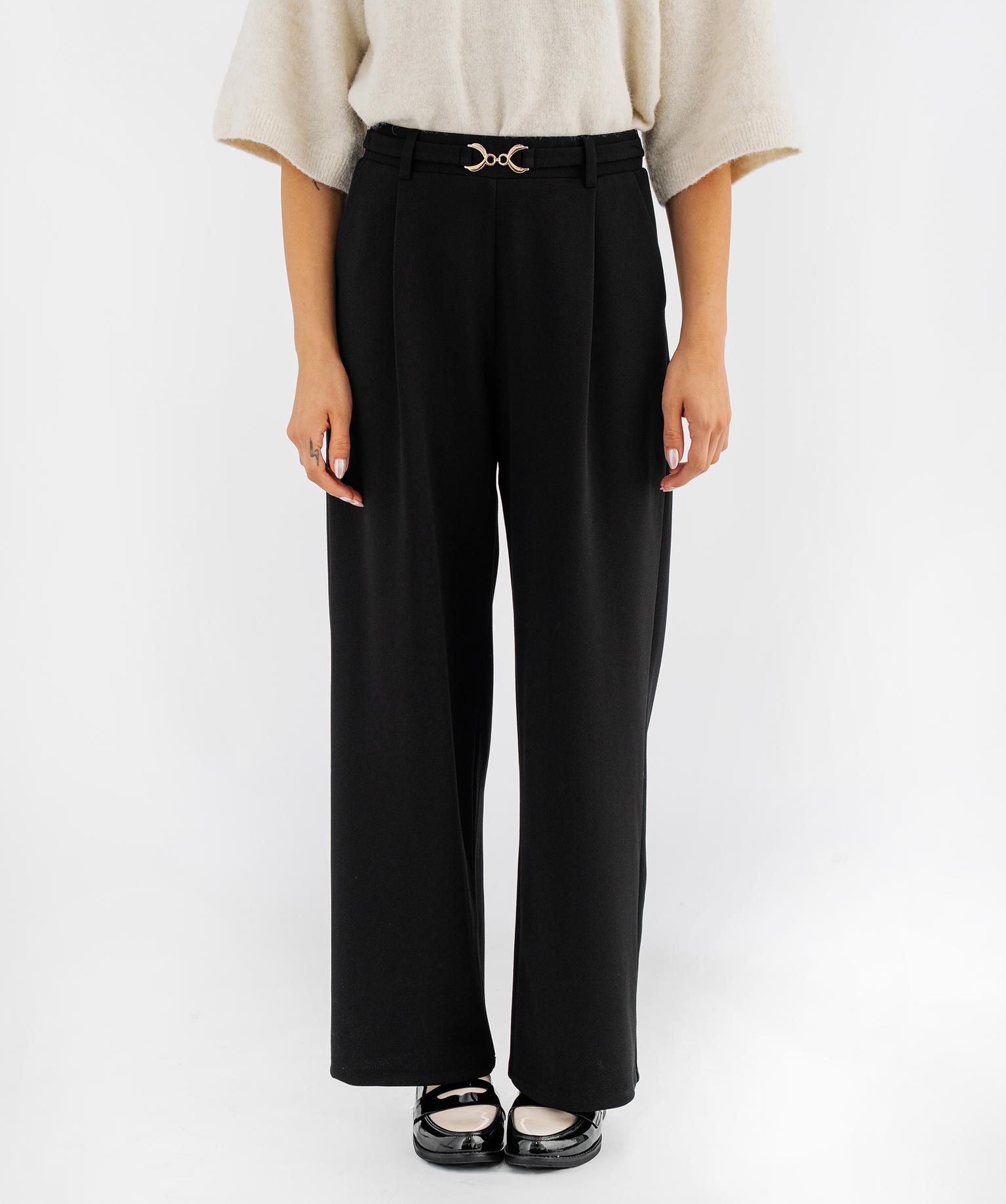 Pantalon Wide leg fluide femme - 46-48/XL - noir standard - GEMO