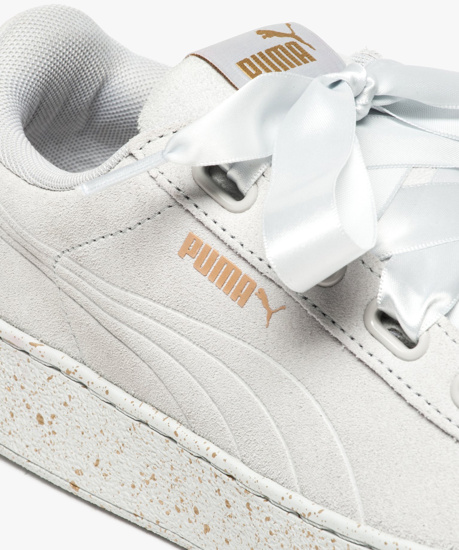 Baskets à plateforme en cuir - Puma Vikky Platform Ribbon | GEMO
