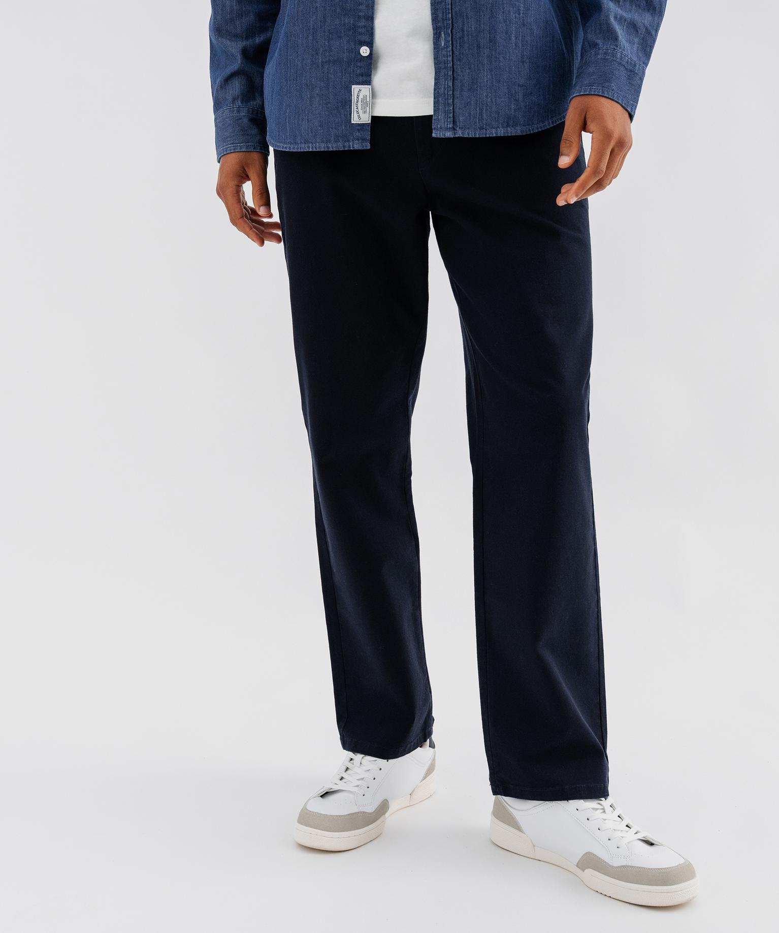 Pantalon chino en twill de coton uni homme - LuluCastagnette - 42-44/L - marine - LULUCASTAGNETTE