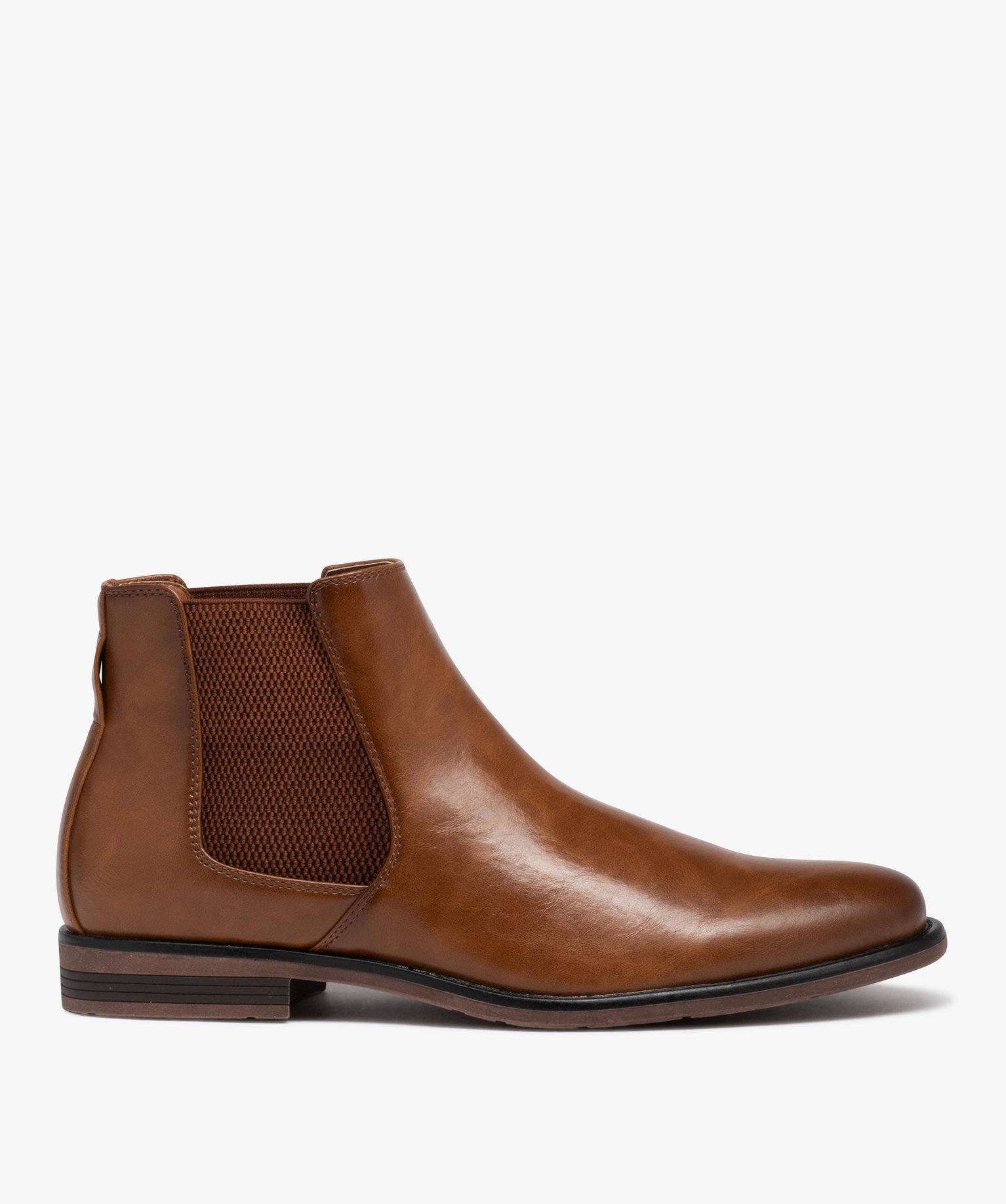 Boots homme unies style Chelsea marron GEMO