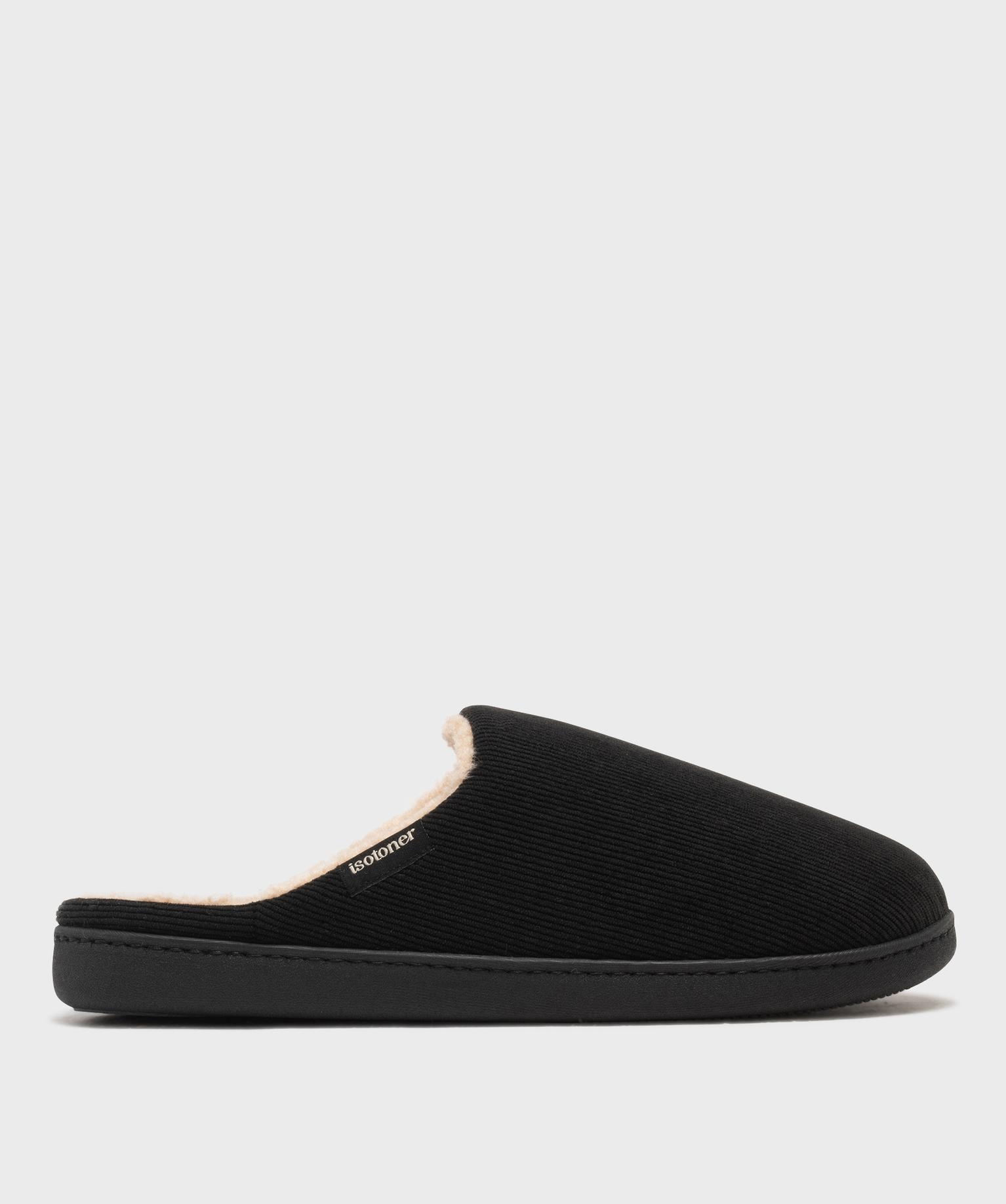 Mules chaussons confort homme - Isotoner - 45 - noir standard - ISOTONER