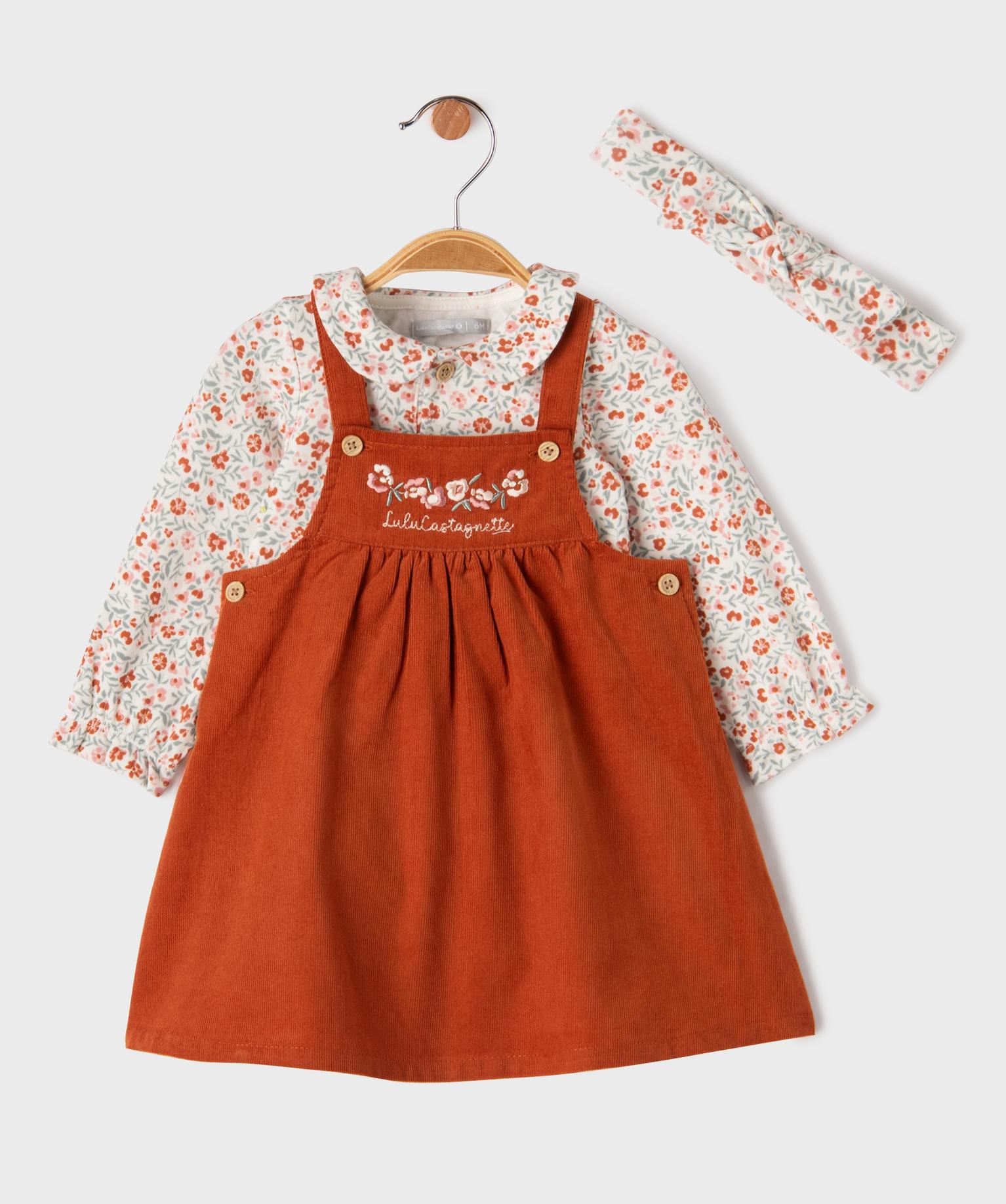 Ensemble 3 pièces bébé fille robe, body et bandeau - LuluCastagnette - LULUCASTAGNETTE Ensemble 3 pièces bébé fille robe, body et bandeau - LuluCastagnette - LULUCASTAGNETTE