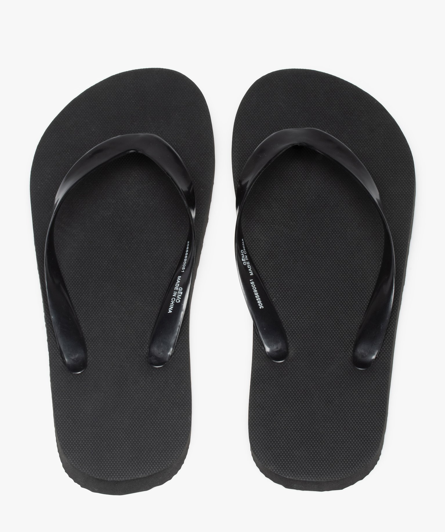 Tongs garçon unies à brides souples - 36 - noir - GEMO