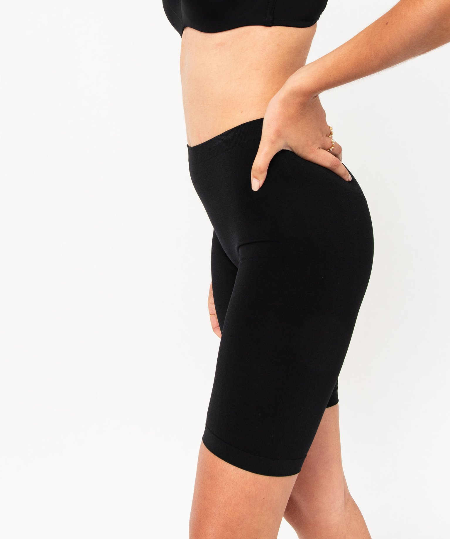 Boxer long en microfibre femme - L - noir - GEMO