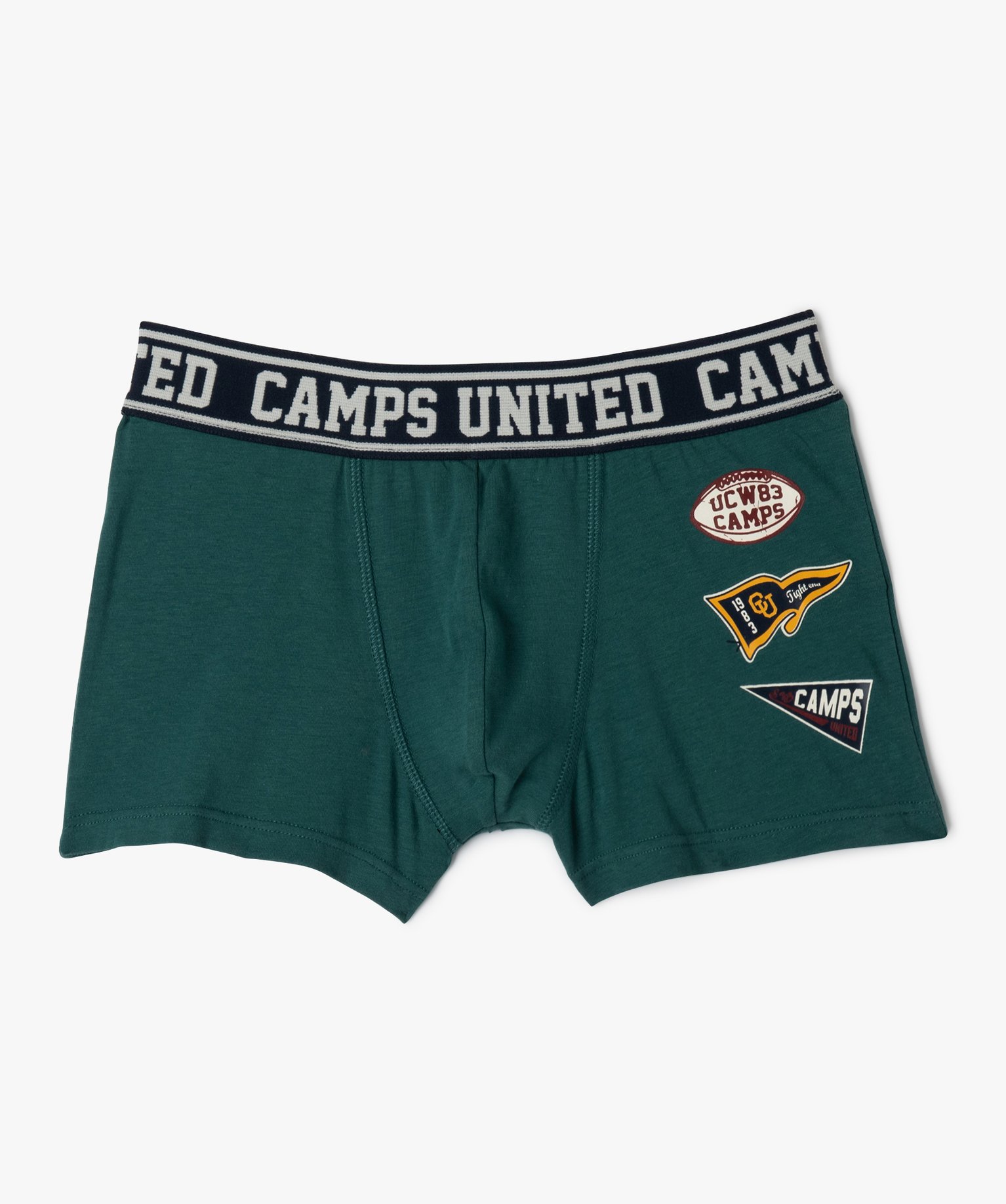 Boxer imprimé avec taille élastique garçon - Camps United - 8/10 - vert - CAMPS