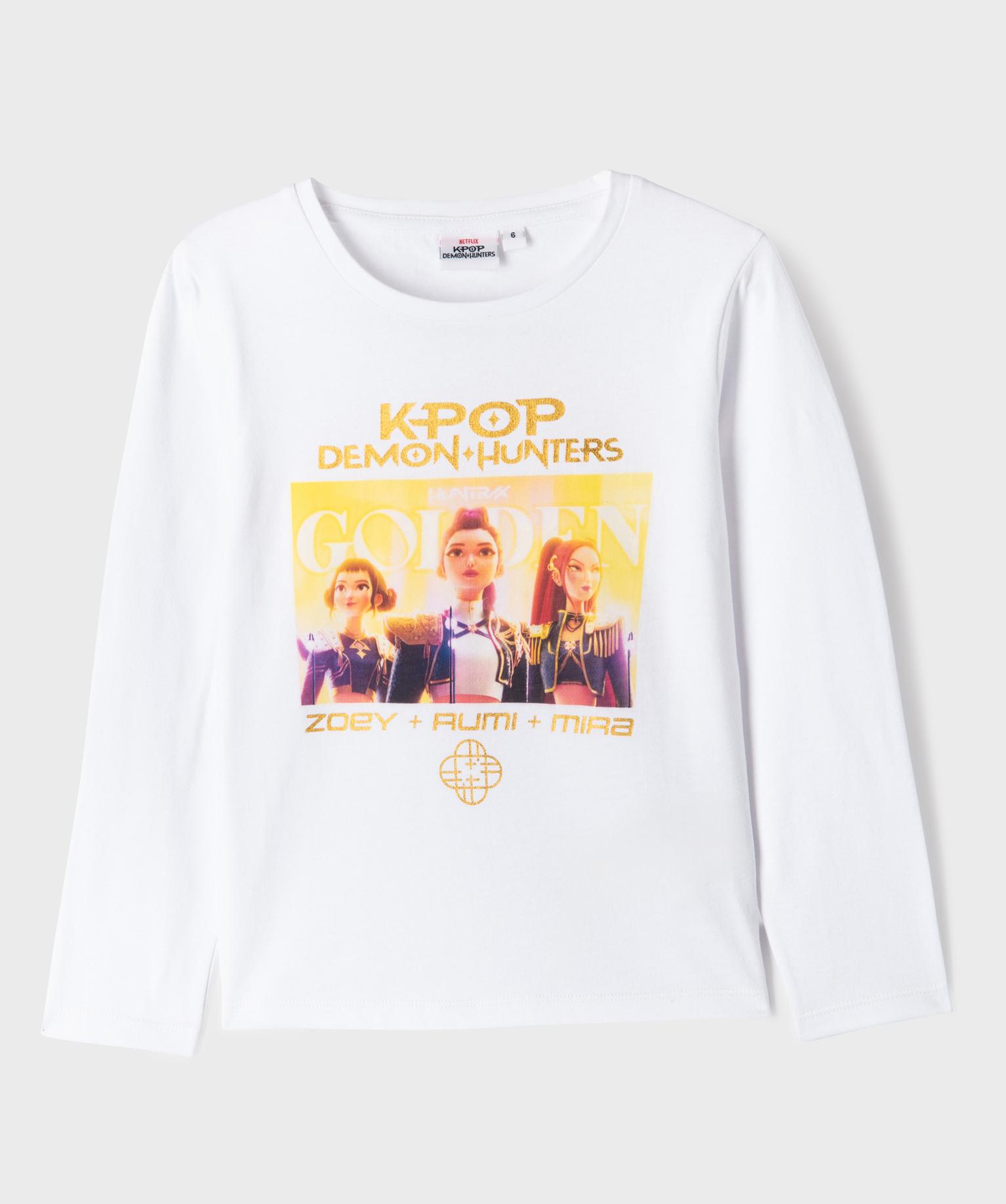 Tee-shirt col rond imprimé fille - K-Pop Demon Hunters - KPOP DEMON HUNTERS