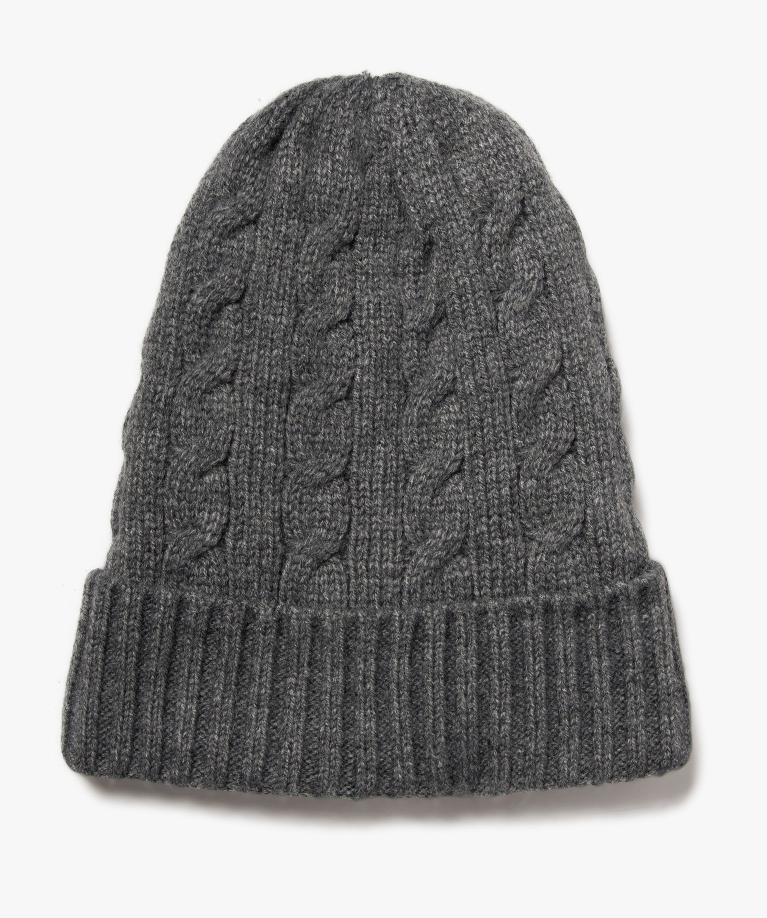Bonnet en maille torsadée homme - TU - gris clair - GEMO