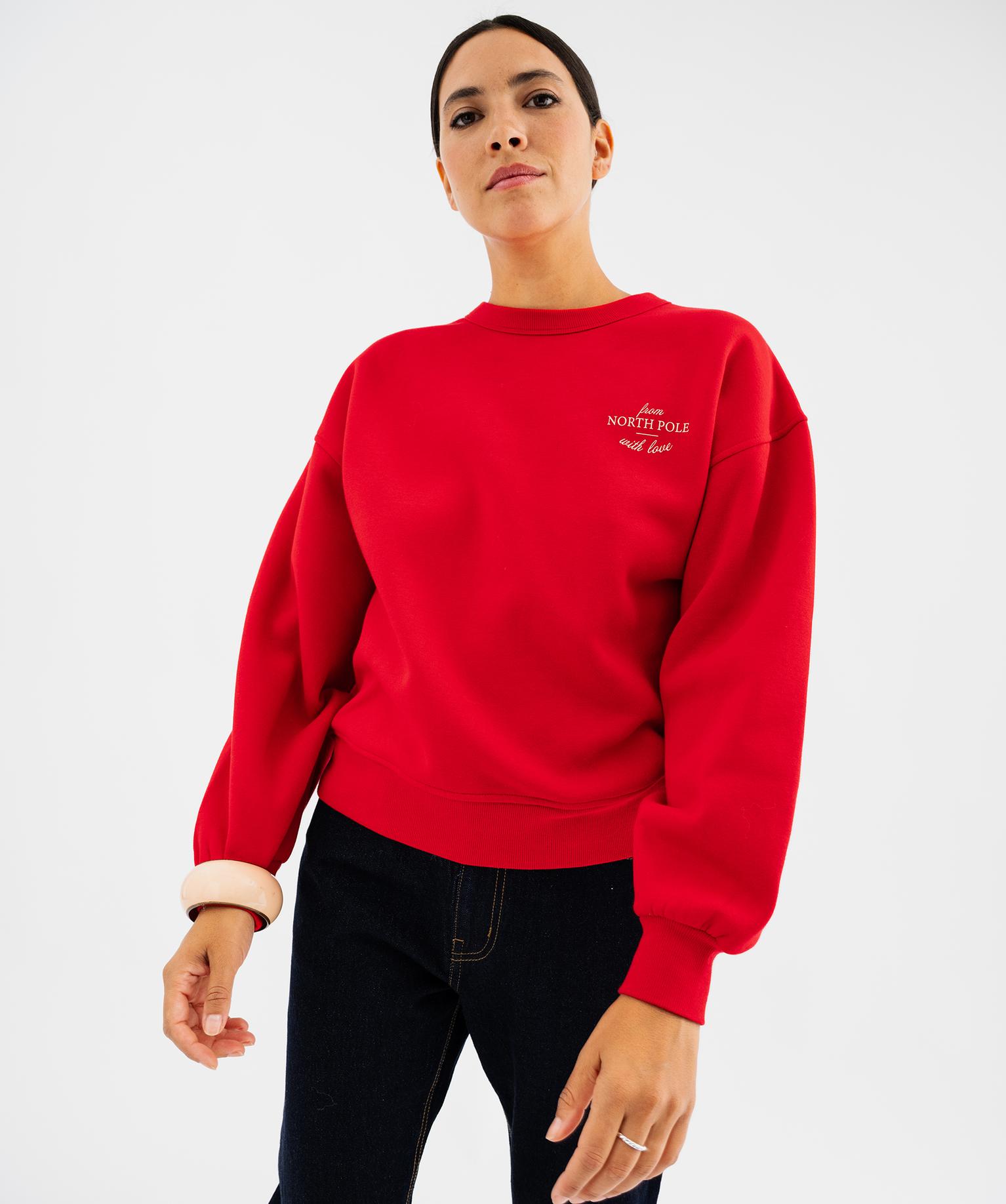 Sweat de Noël femme - 42-44/L - rouge standard - GEMO