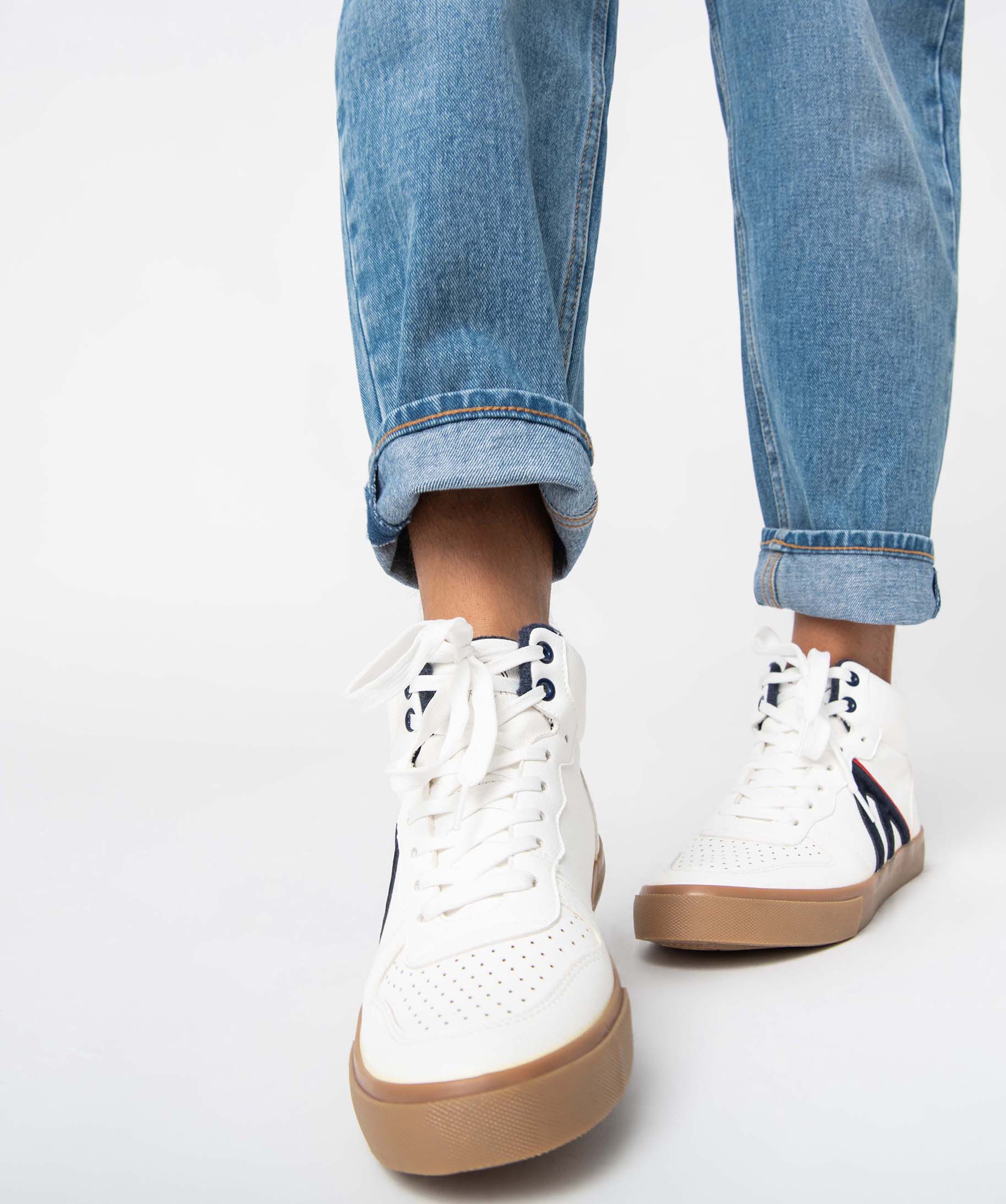 Baskets homme mid à col moelleux - Alma Planète - 44 - blanc chine - ALMA PLANETE