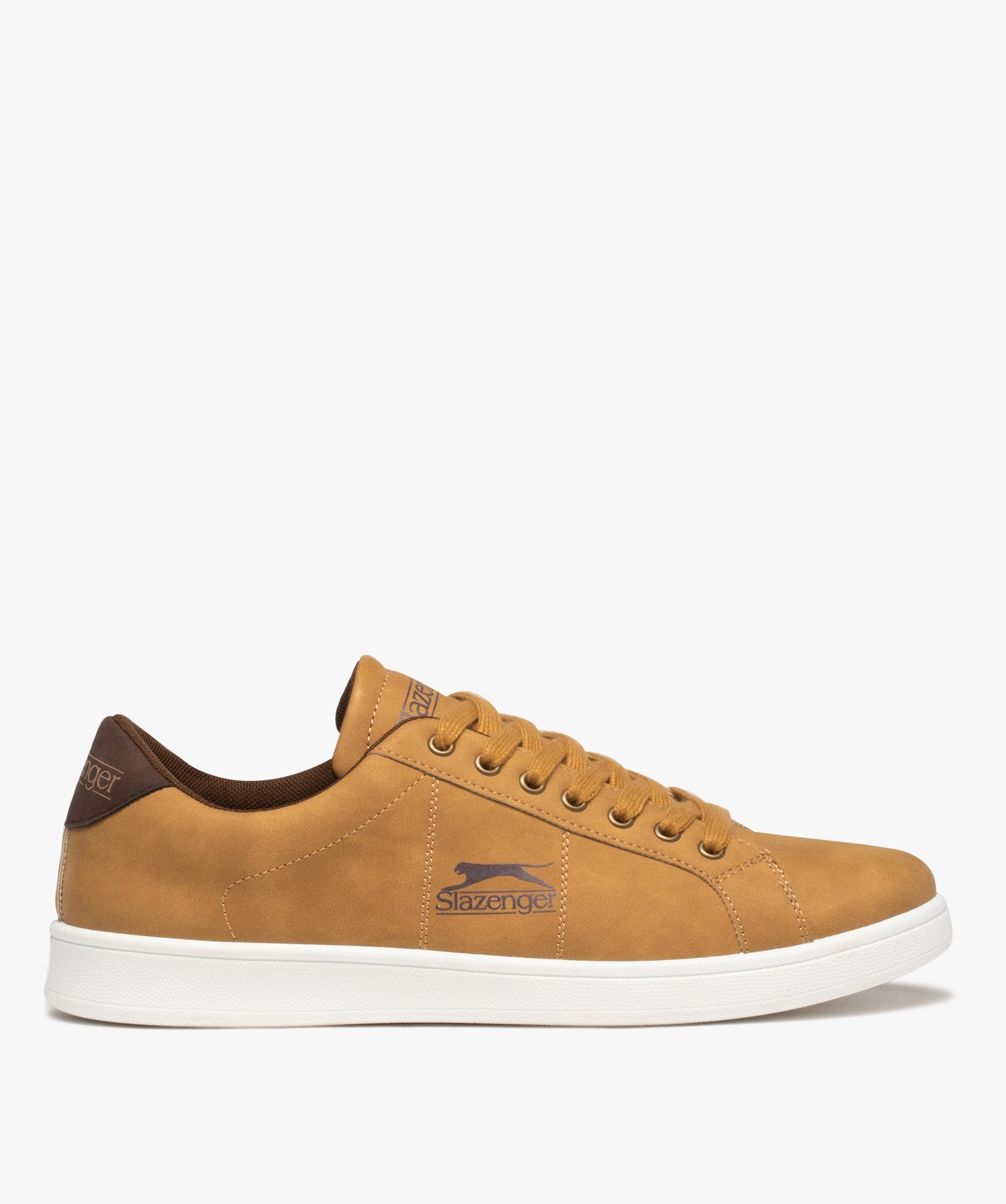 Baskets homme unies à lacets - Slazenger - 44 - camel - SLAZENGER