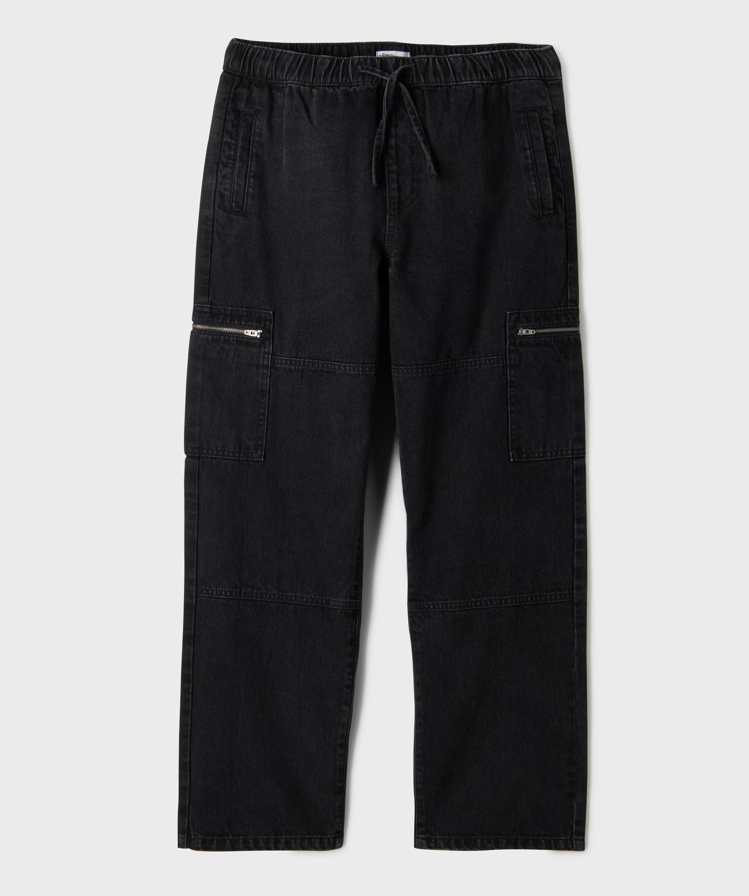 Jean cargo loose avec taille ajustable garçon - 18A/M - noir standard - GEMO