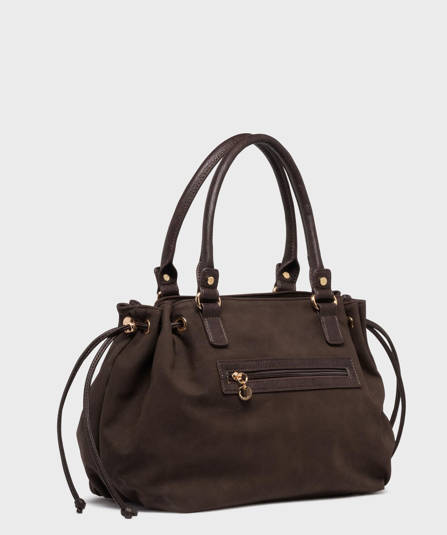 Sac Main Femme Avec Bandouli re Amovible LuluCastagnette Marron GEMO