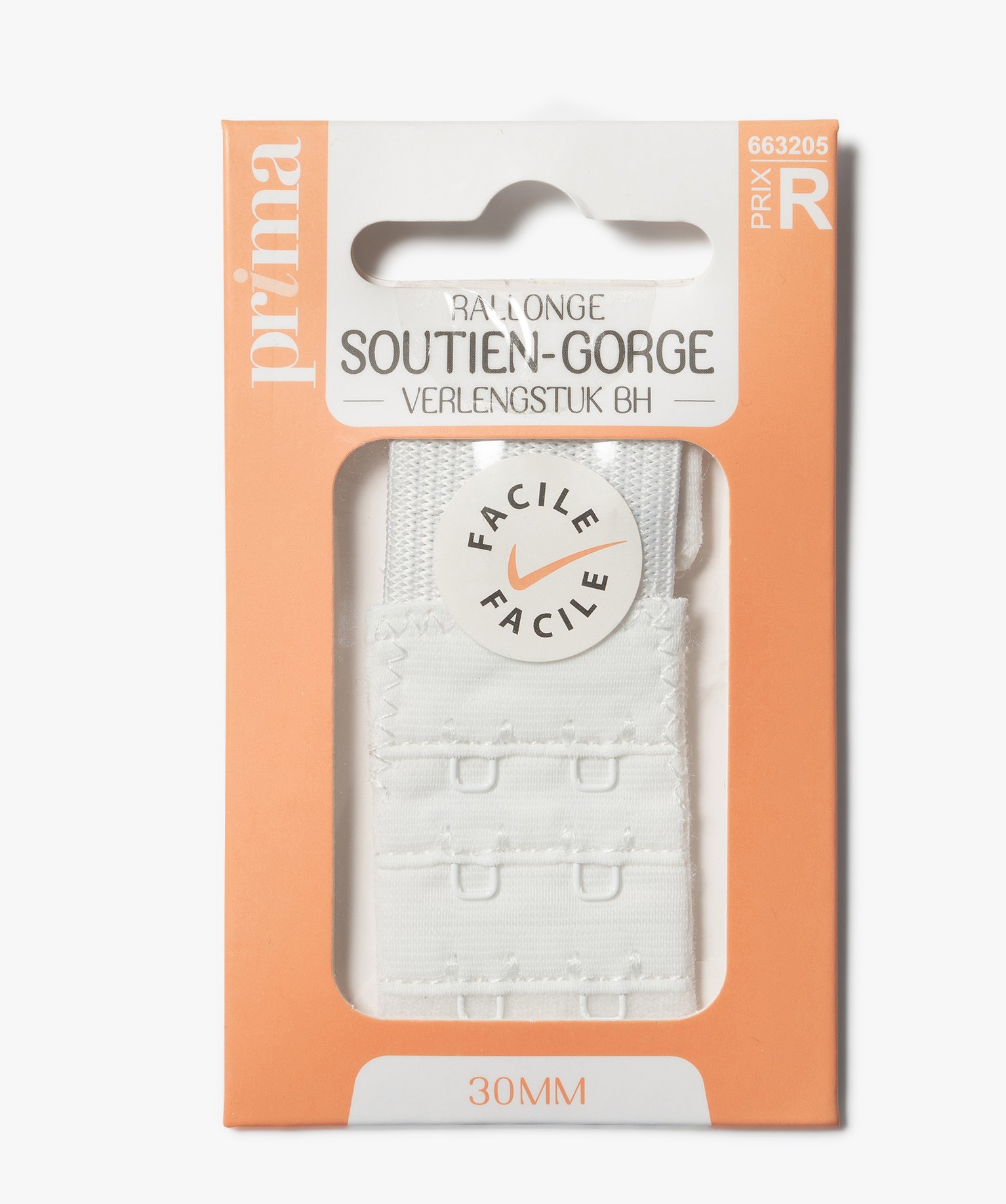 Rallonge de soutien-gorge 2 crochets - TU - blanc standard - PRIMA