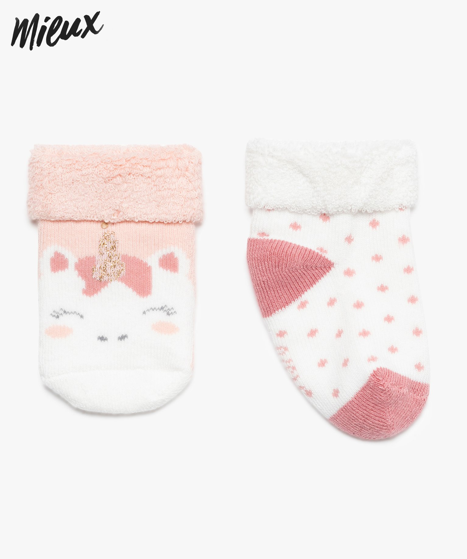 Chaussettes Bebe Fille Tissu Bouclette En Coton Bio Lot D Gemo