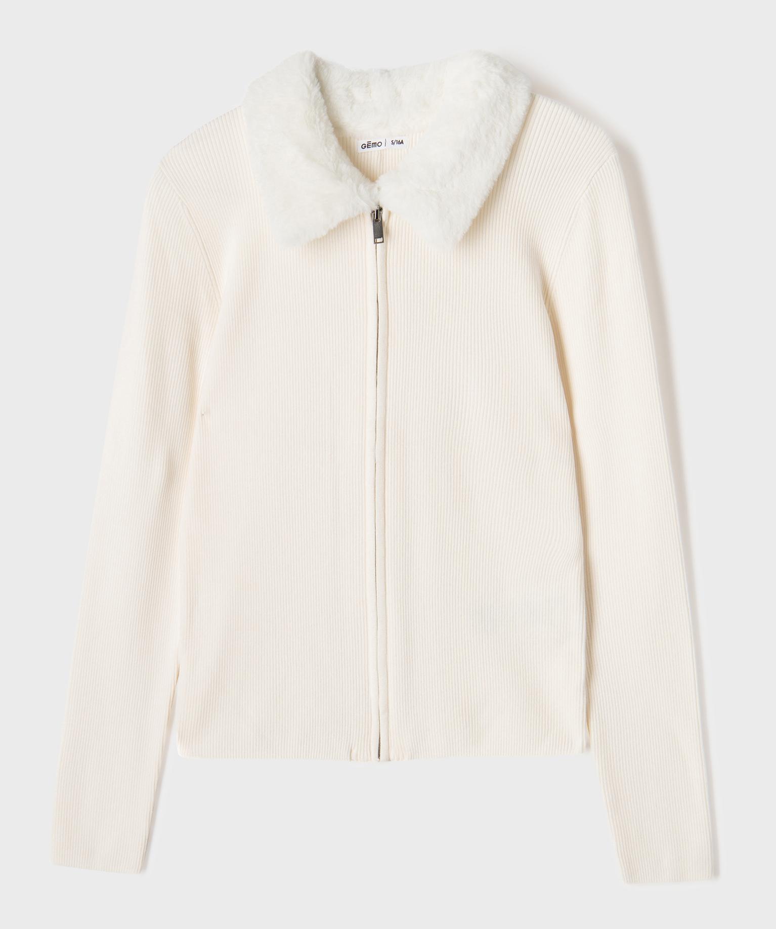 Gilet zippé en maille fille - GEMO