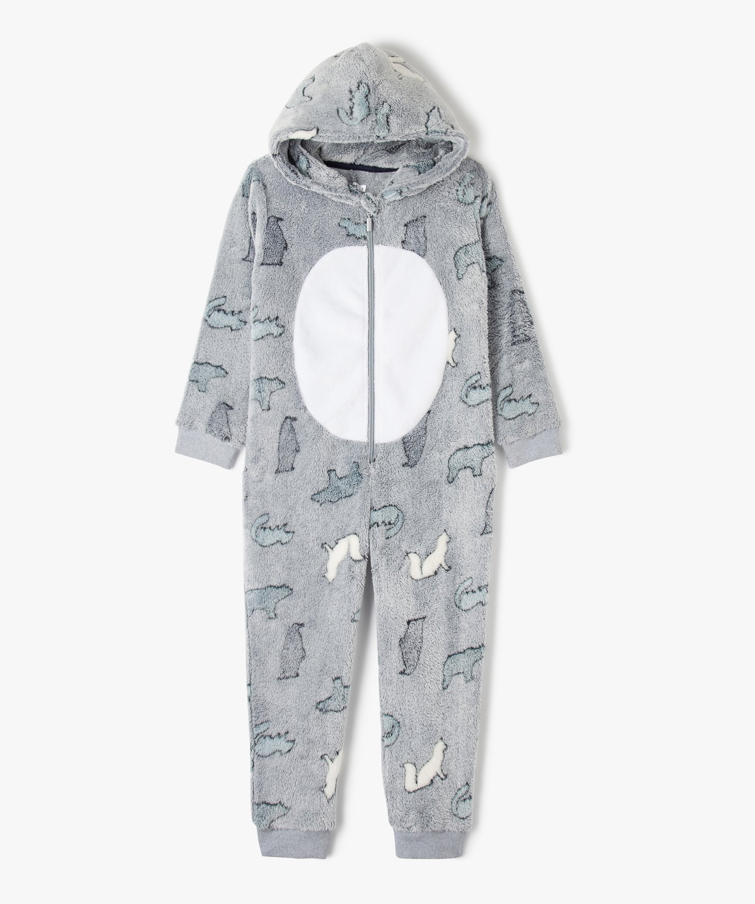 Combinaison pyjama garçon imprimé animaux de la banquise - 8 - imprime - GEMO