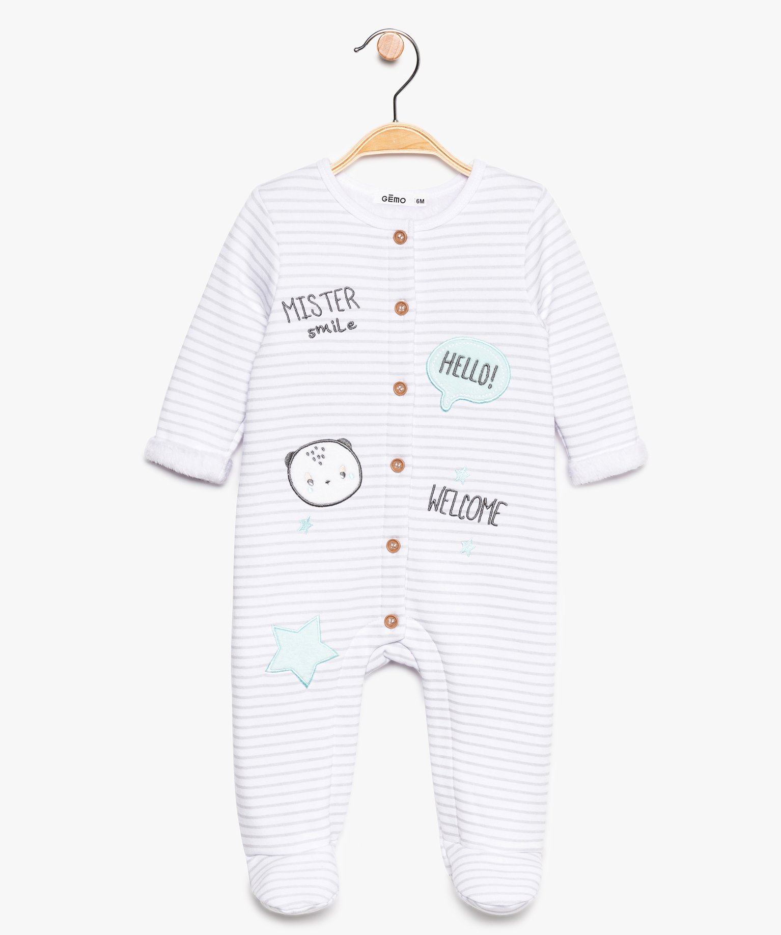 Pyjama Bebe Boutonne Double Polaire Gemo