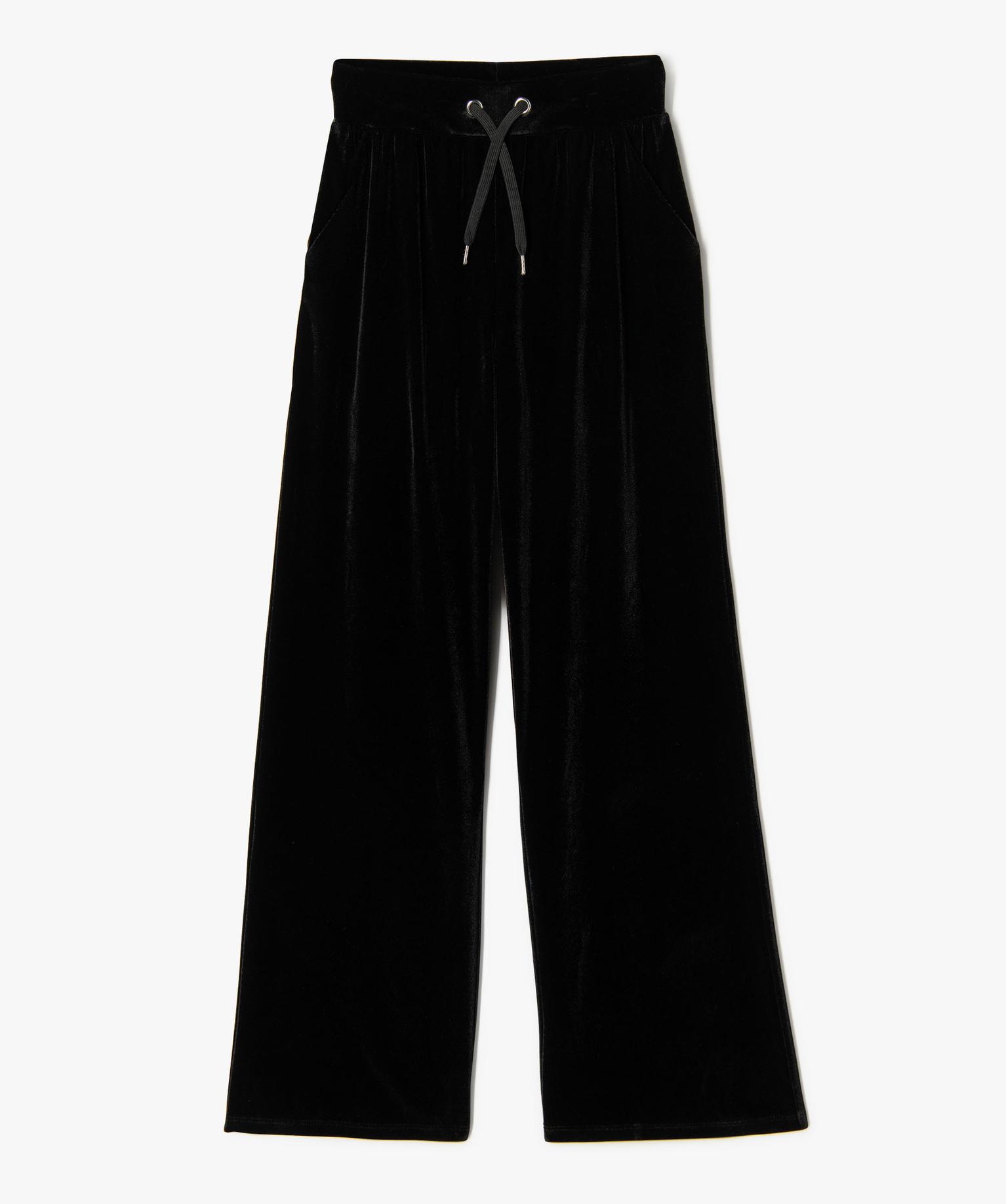 Pantalon Fille En Velours Coupe Ample - Taille élastique Avec Cordon - Poches - Pour 5 à 15 Ans - Confortable Pour L'école, Les Loisirs