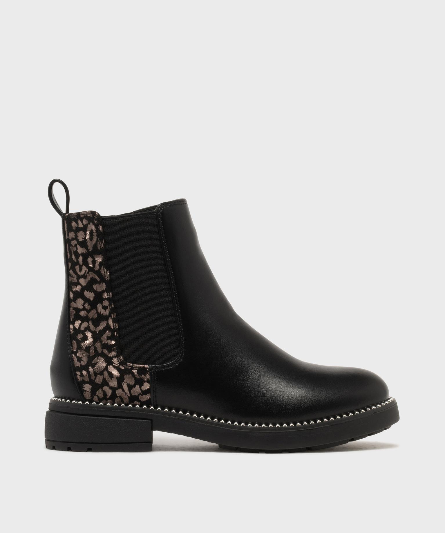 Boots Chelsea zippées à motif métallisé fille - Lovely Wings - 30 - noir standard - LOVELY WINGS