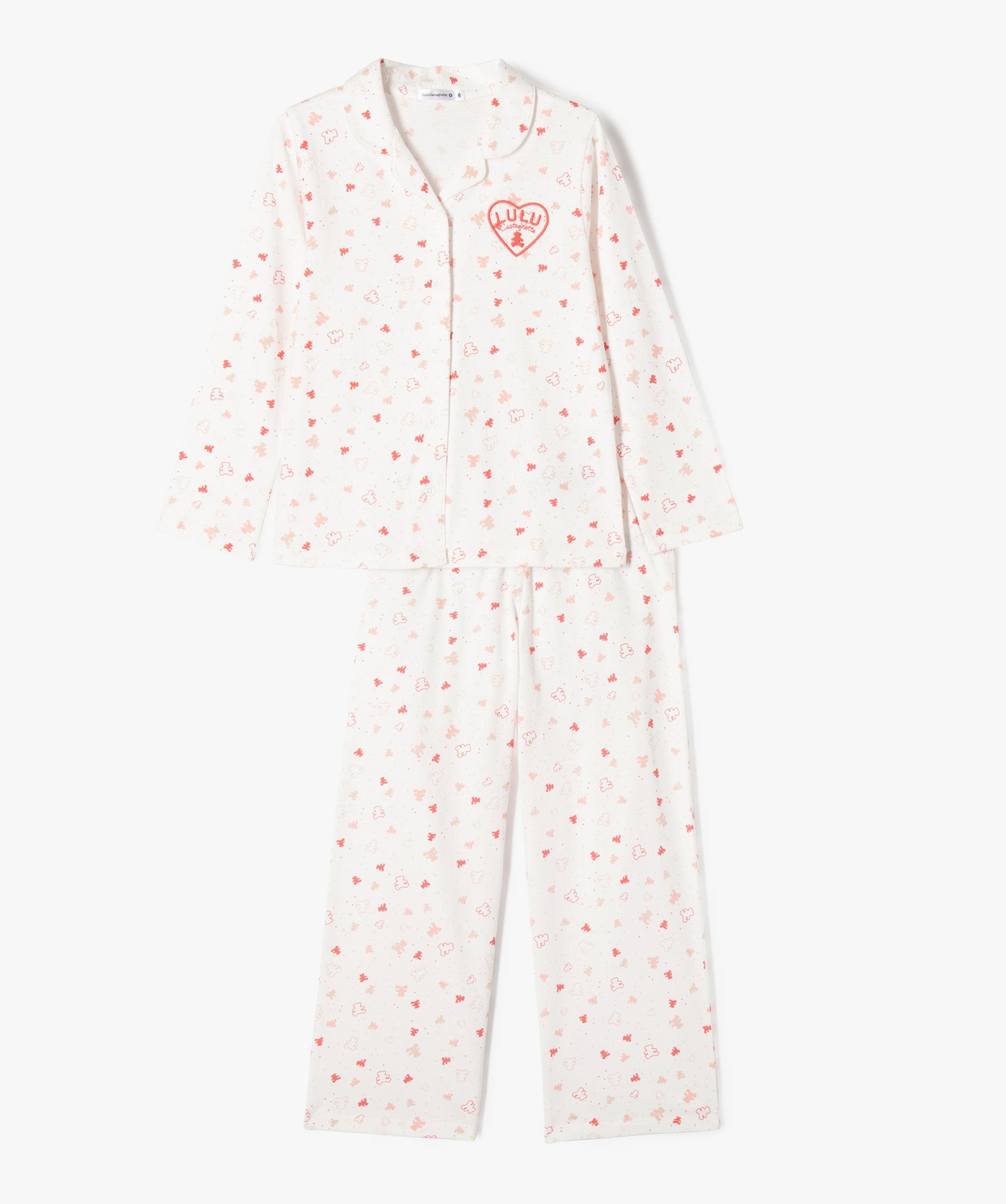 Pyjama léger avec motifs oursons fille - LuluCastagnette - 10 - imprime - LULUCASTAGNETTE