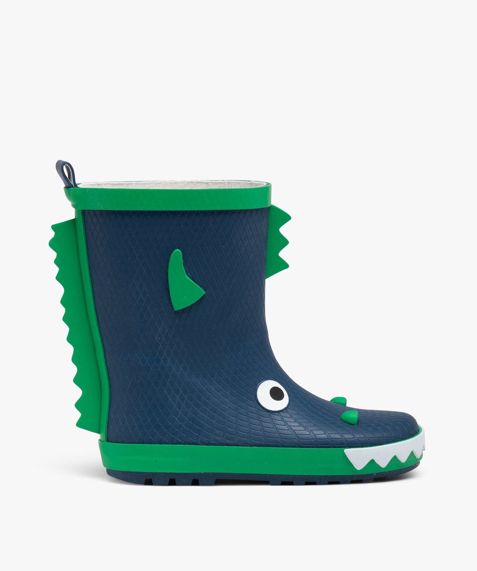 Bottes de pluie garçon en caoutchouc avec écailles - 33 - bleu - GEMO