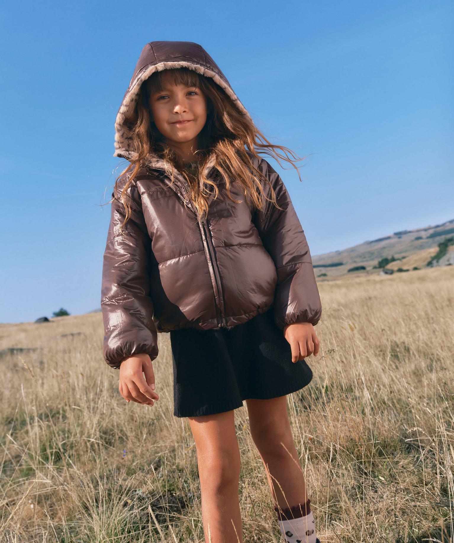 Blouson à capuche réversible fille - GEMO