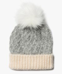 Bonnet fille bicolore à pompon vue1 - GEMO (JUNIOR) - GEMO
